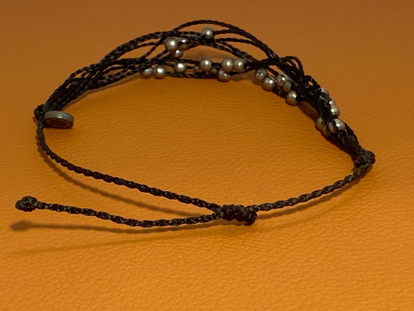 Pura Vida Black Strand Beads Anklet 9.5-12 inches