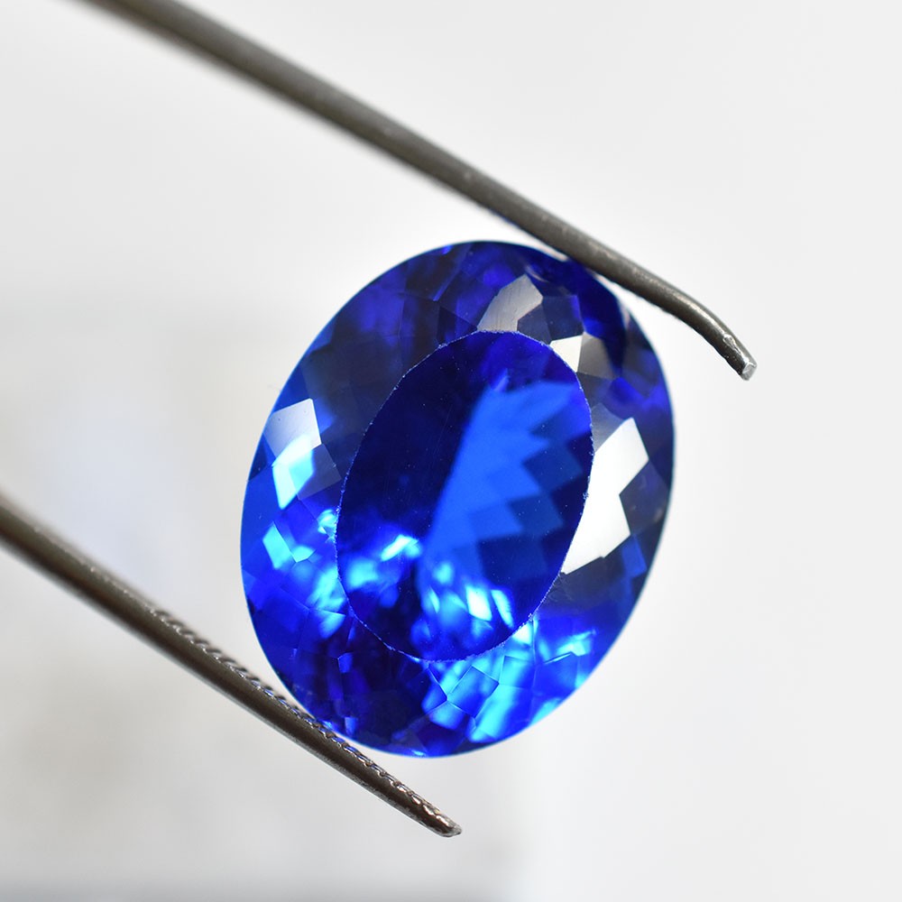 20.85 Ct Natural Blue Sapphire Certified Oval Cut Flawless Loose Gemstone