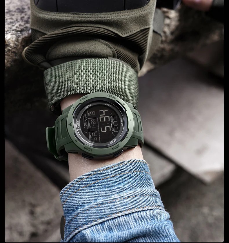 Men’s 50M Waterproof Sport Digital Military Smart Watch Gym Fitness Running Gift