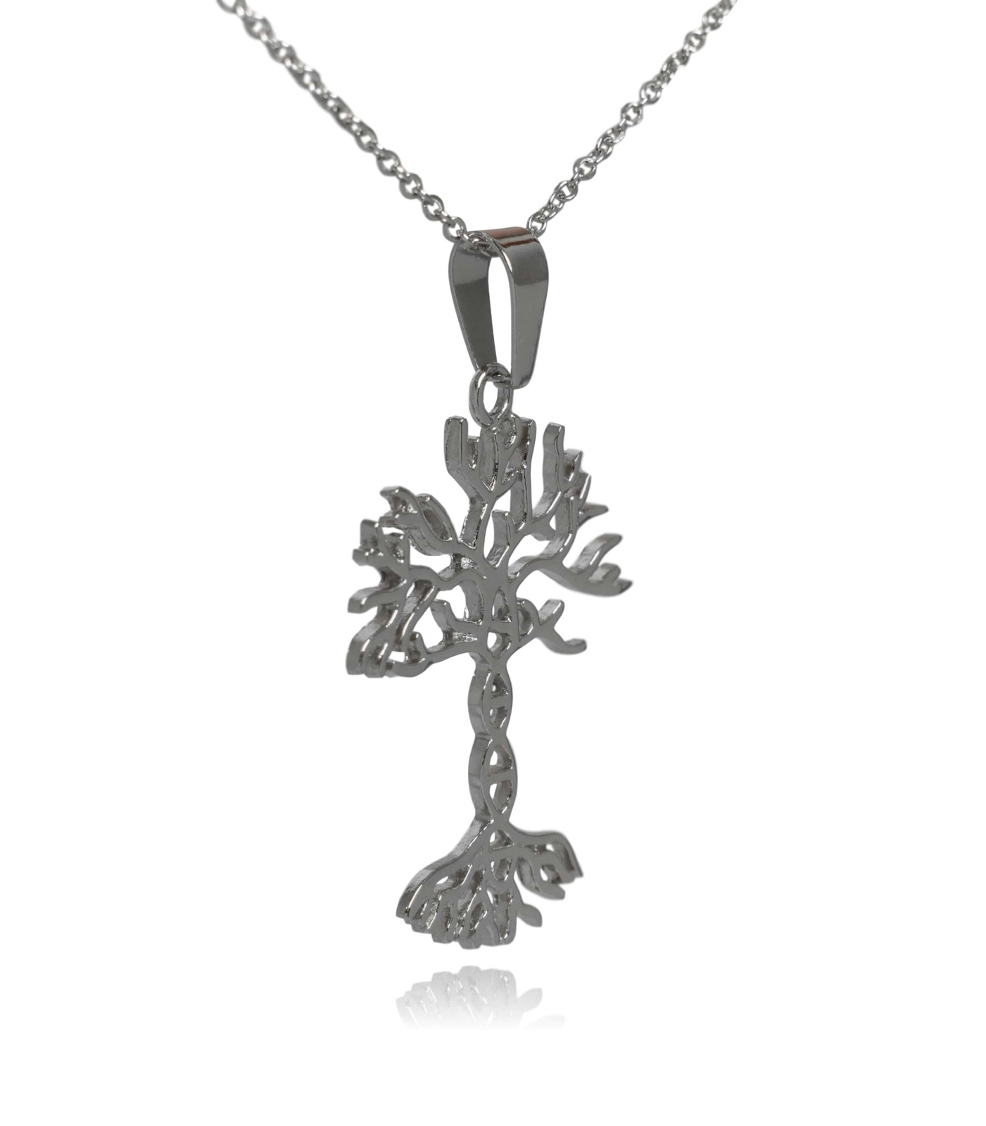DNA Tree of Life Stainless Steel Pendant Necklace