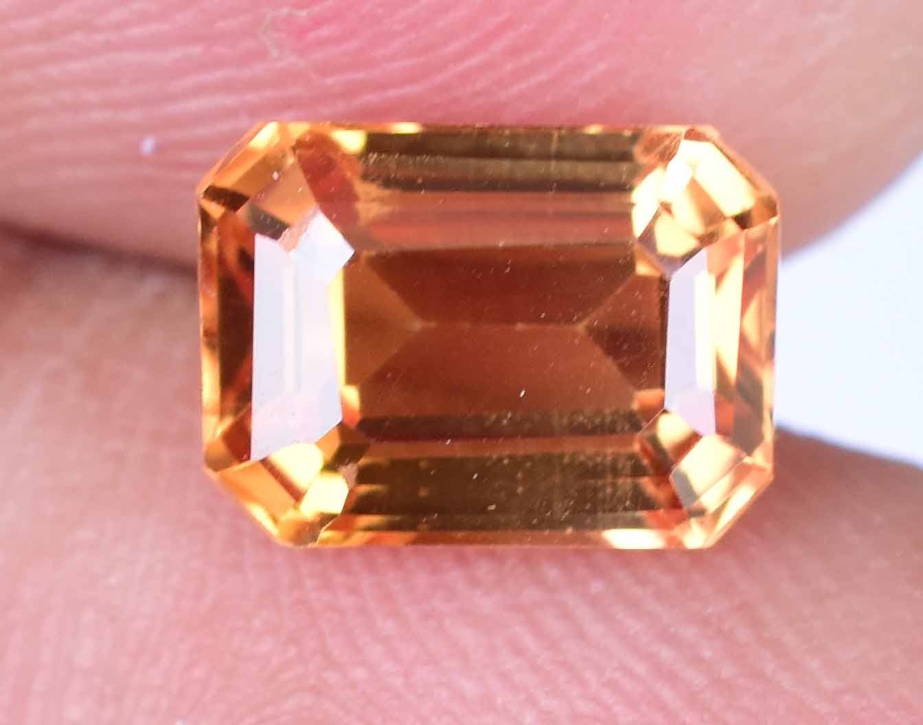 Natural Ceylon Padparadscha Sapphire 3.05 Ct Stunning Emerald Certified Gemstone