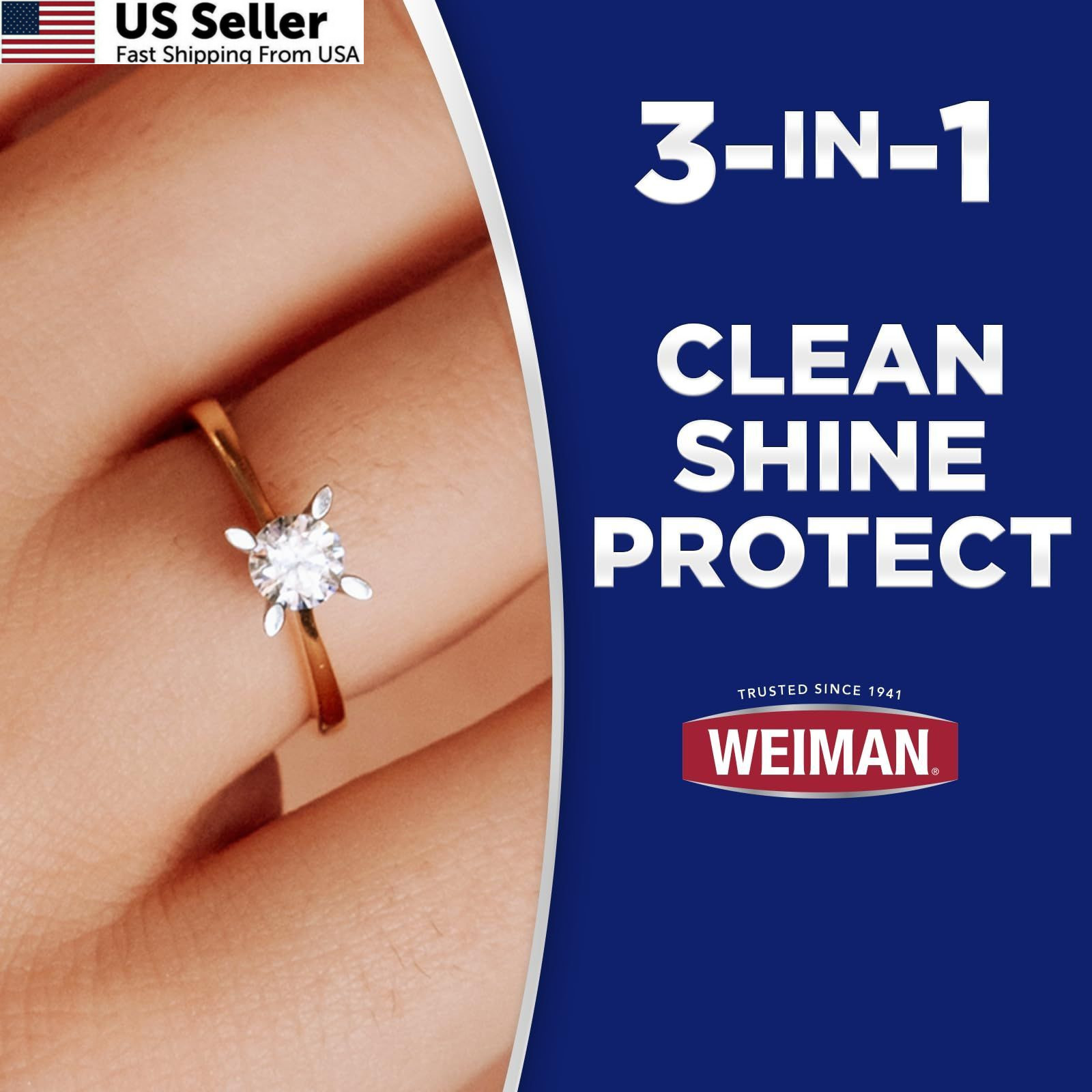 Weiman Gold & Diamond 3-in-1 Wipes – The Premium Jewelry Small, White