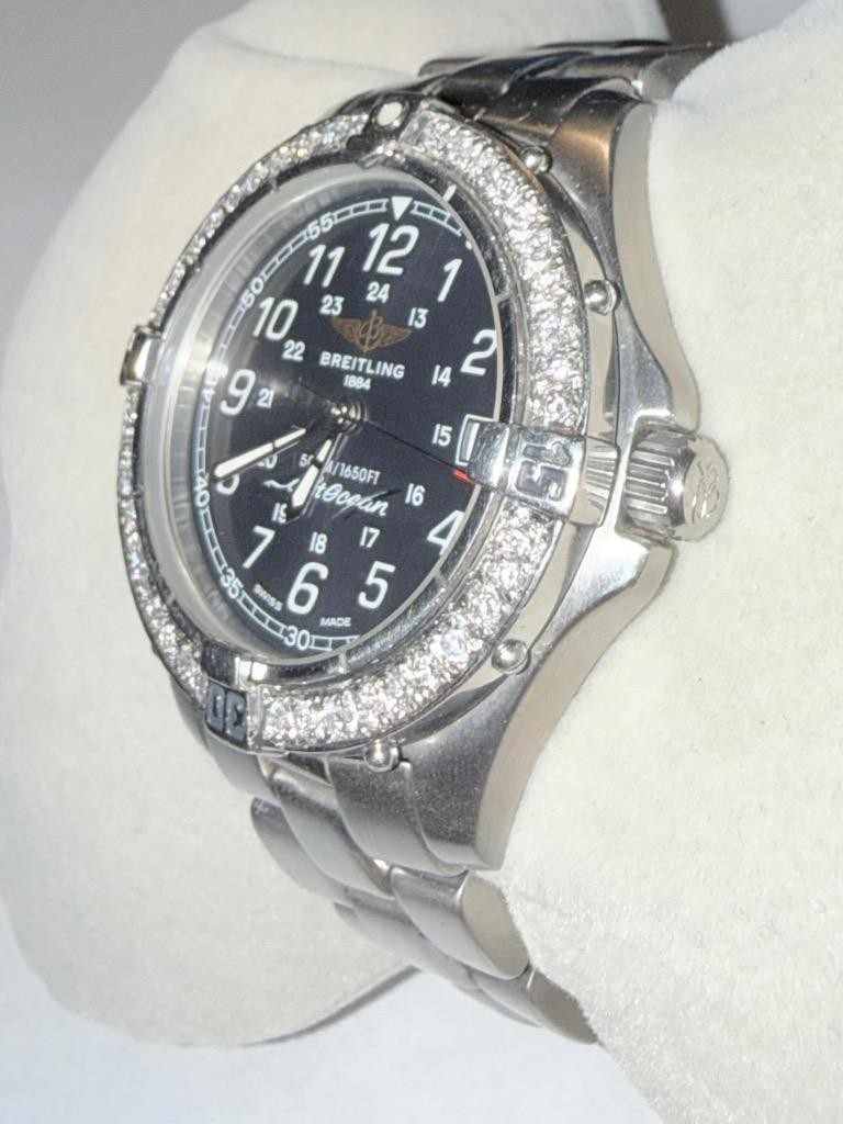 BREITLING MEN’S COLT OCEAN A64050 LAB GROWN DIAMOND QUARTZ WATCH