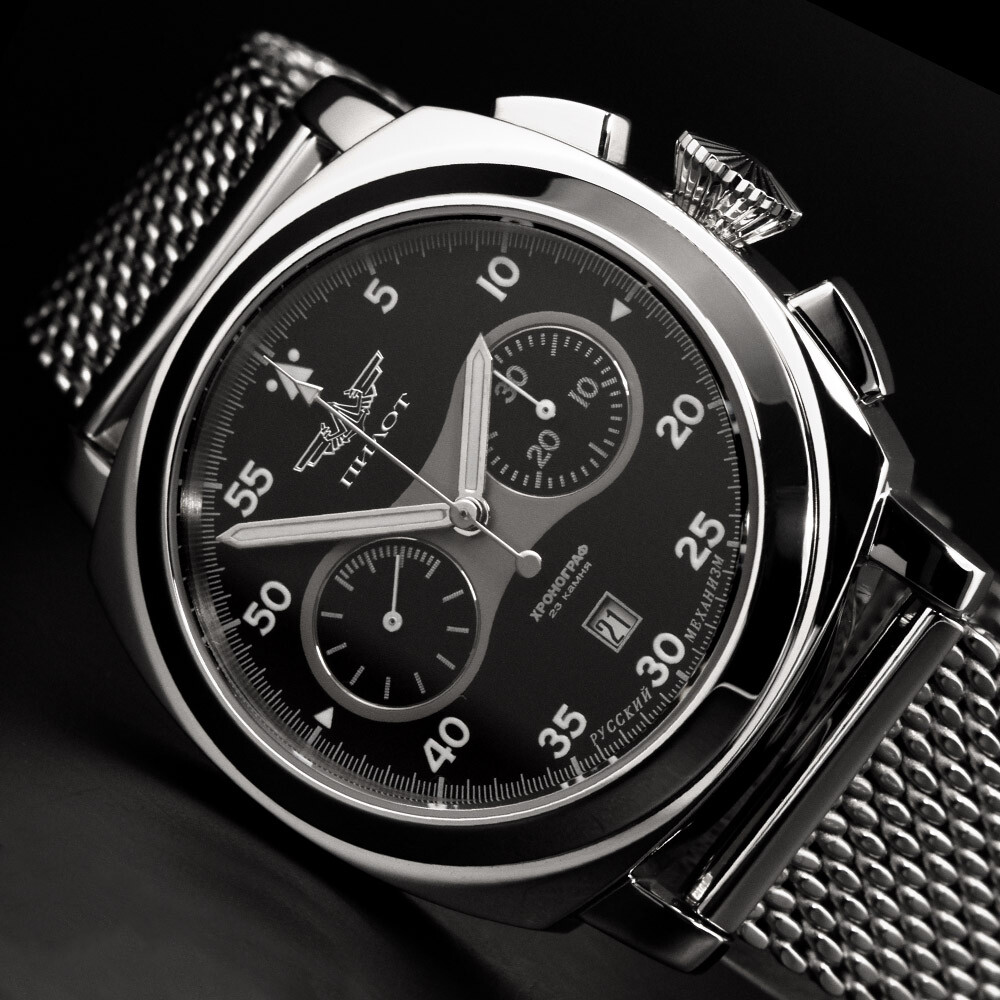 PILOT | Poljot 3133 Big Russian mechanical Chronograph