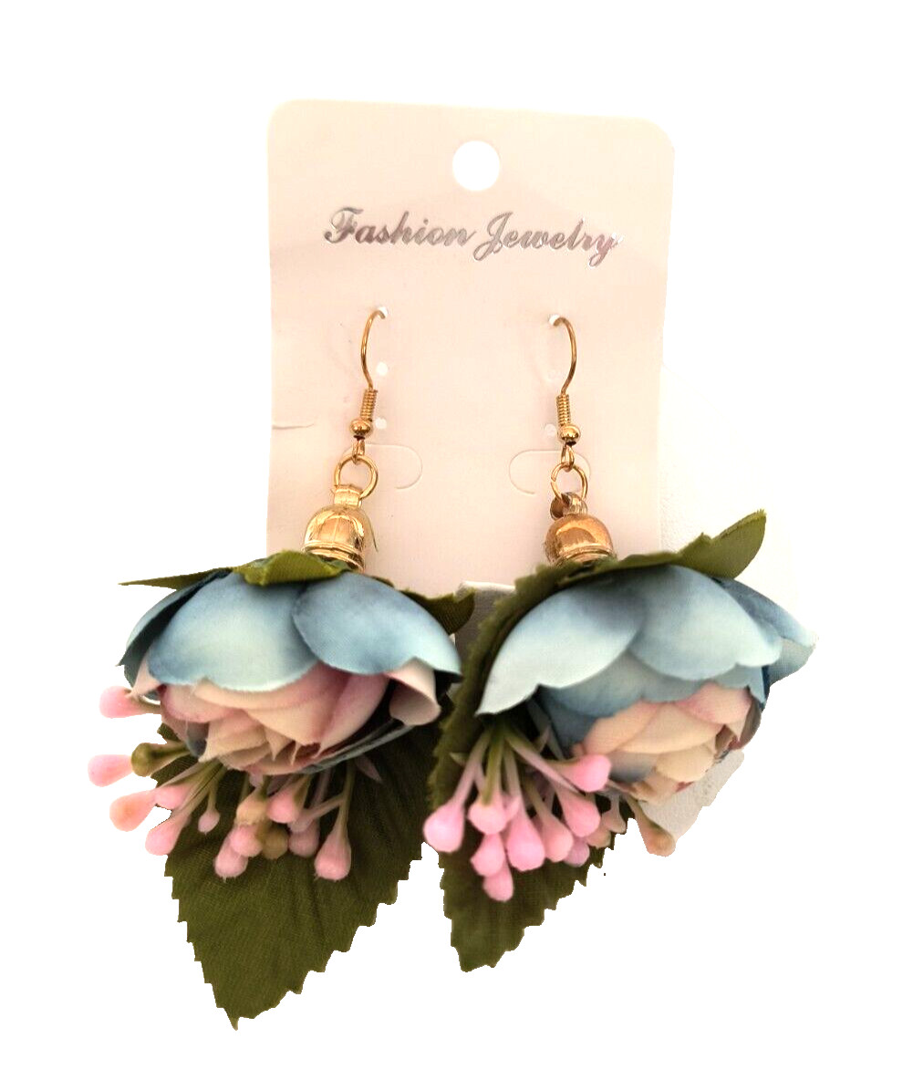 New Fashion Earrings for Pierced Ears Hook Style Polyester Multicolor Flowers