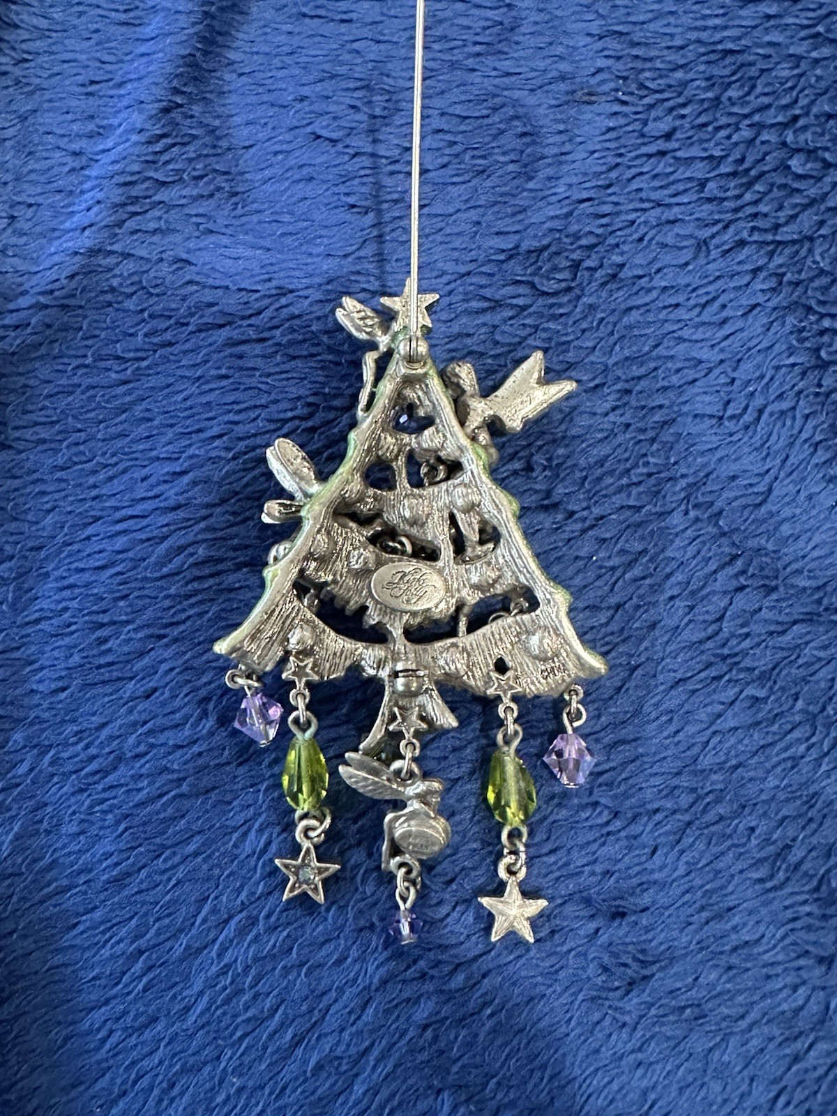Kirk’s Folly Mystical AB Crystal Fairy Christmas Tree Brooch, 3.75in