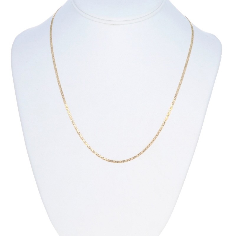 Yellow Gold Mariner Chain Necklace 20 1/4″ 14k Italy
