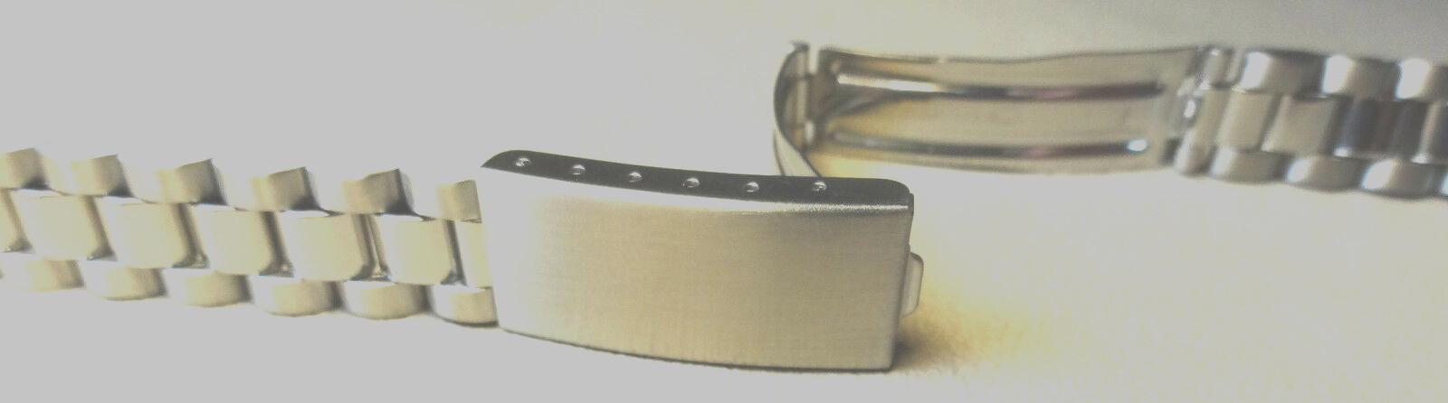 New Silver Tone Stainless Steel Adjustable Clasp 11mm 12mm 13mm 14mm Watch Band