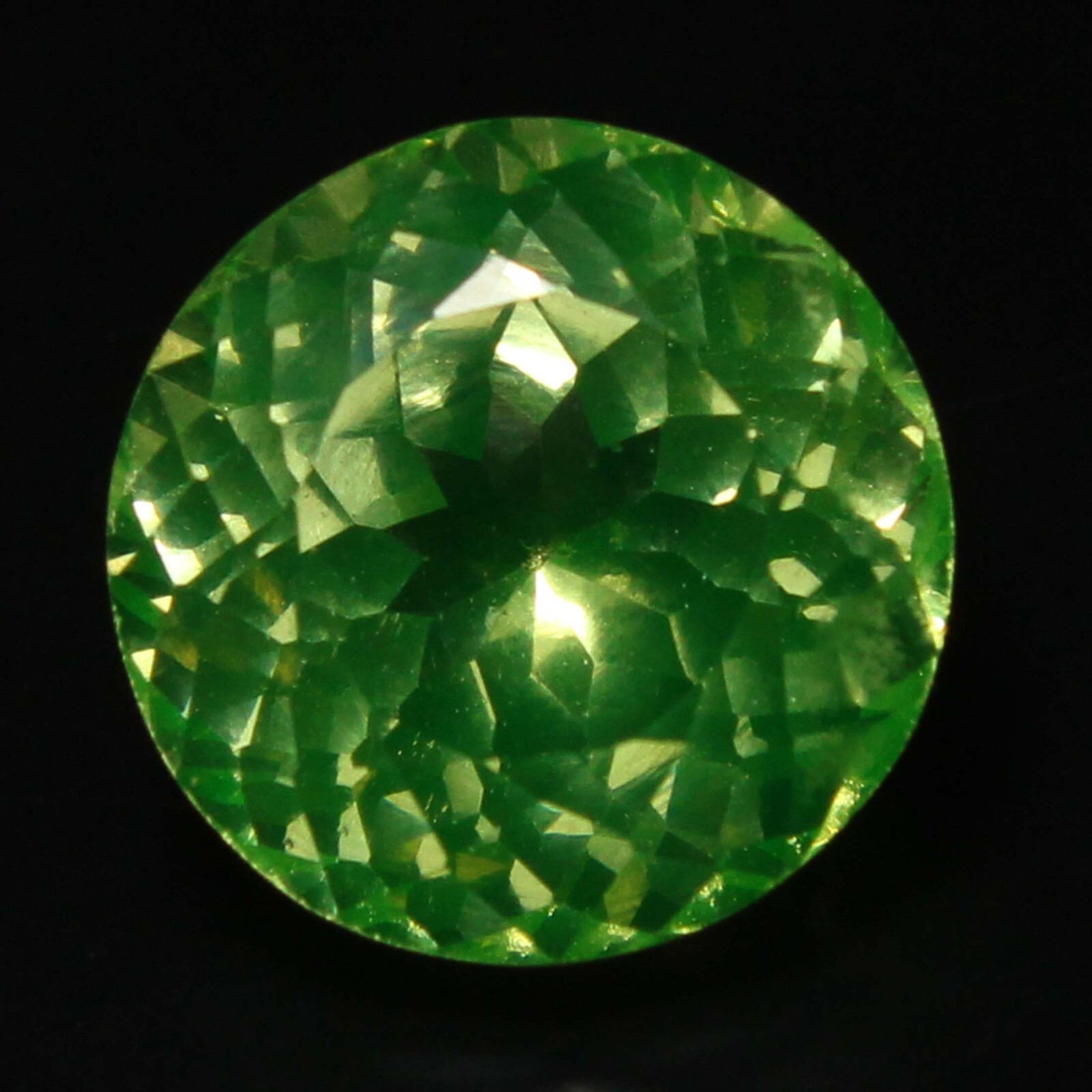 Natural Greenish Yellow Tanzanite Certified 7×7 mm Round Unheated Loose Gemstone