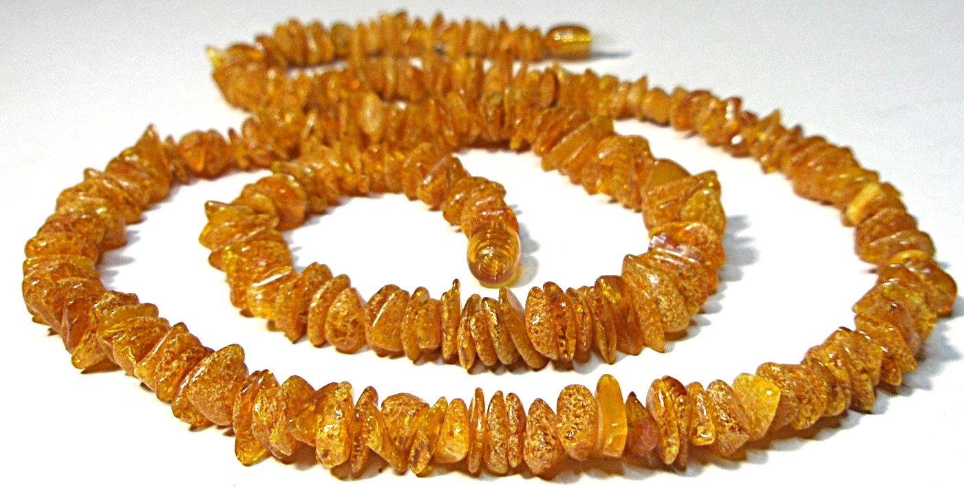 Genuine Baltic Amber Chip Necklace Statemet Boho 60!! cm – 24 inch, 19 – 20 gram