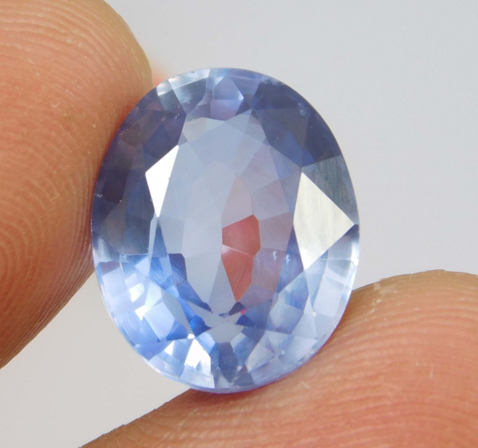 CERTIFIED 10.85 Ct Natural California Rare Blue Benitoite Oval Cut Gemstone
