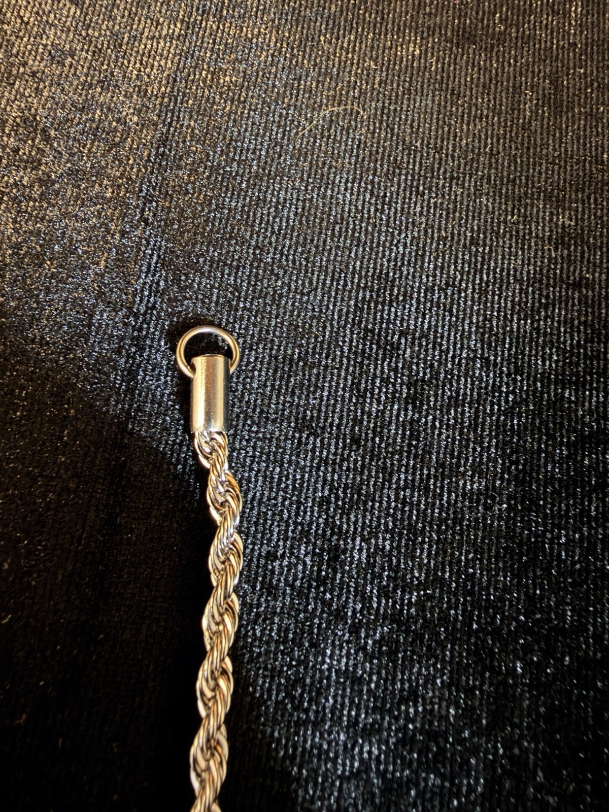 18K White Gold Filled 7in 4MM Rope Bracelet lobster clasp will not tarnish