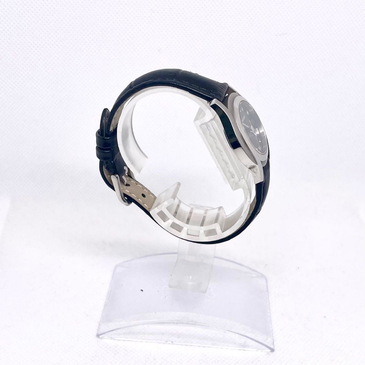 GUCCI 5500L ladies wristwatch black dial new aftermarket strap installed working