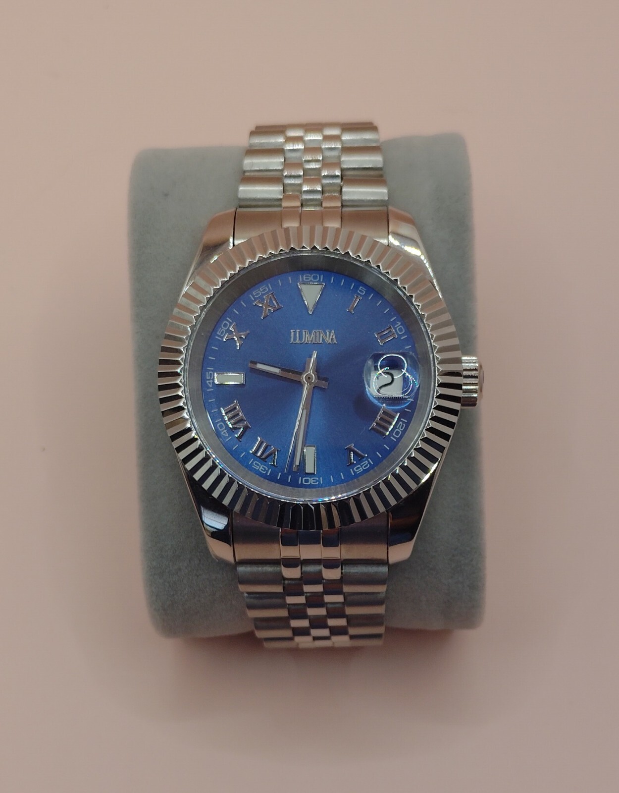 Lumina 40mm Automatic Casual Sport Watch 28,800 vph Sunburst Dial USA Rare.