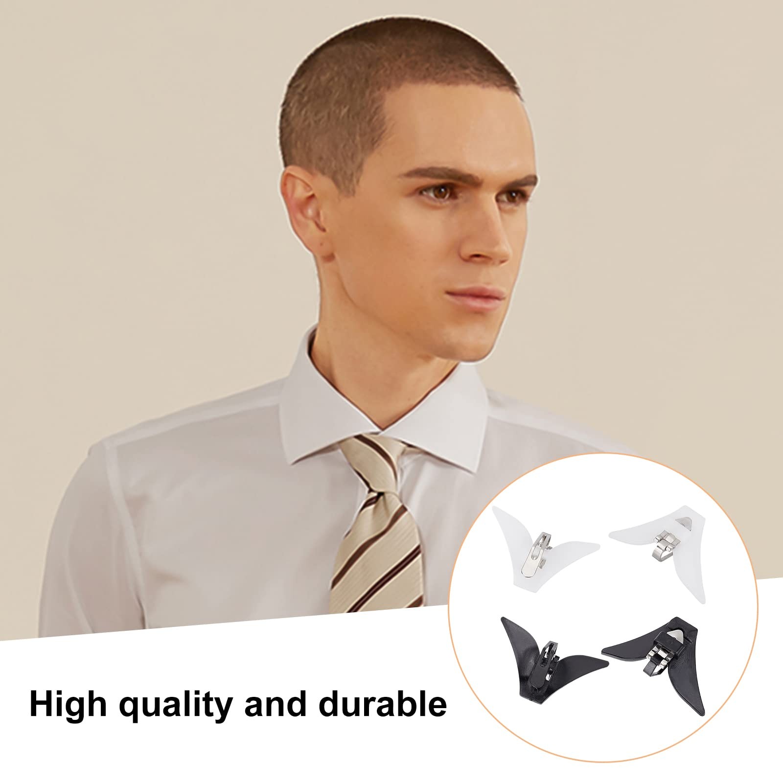 CHGCRAFT 20Pcs 2 Colors Bow Tie Clips Bowtie Hardware Fastener Black Silver I…