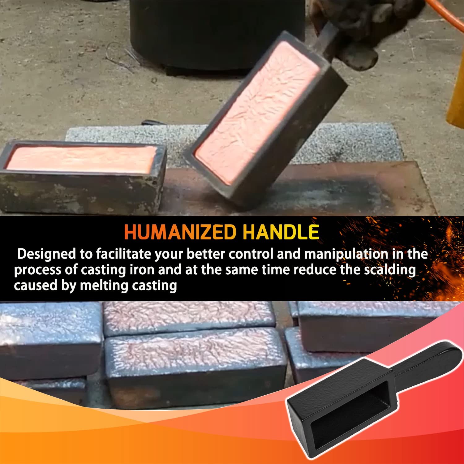 25 oz Loaf Ingot Cast Iron Mold For Melting Casting Refining Gold Silver