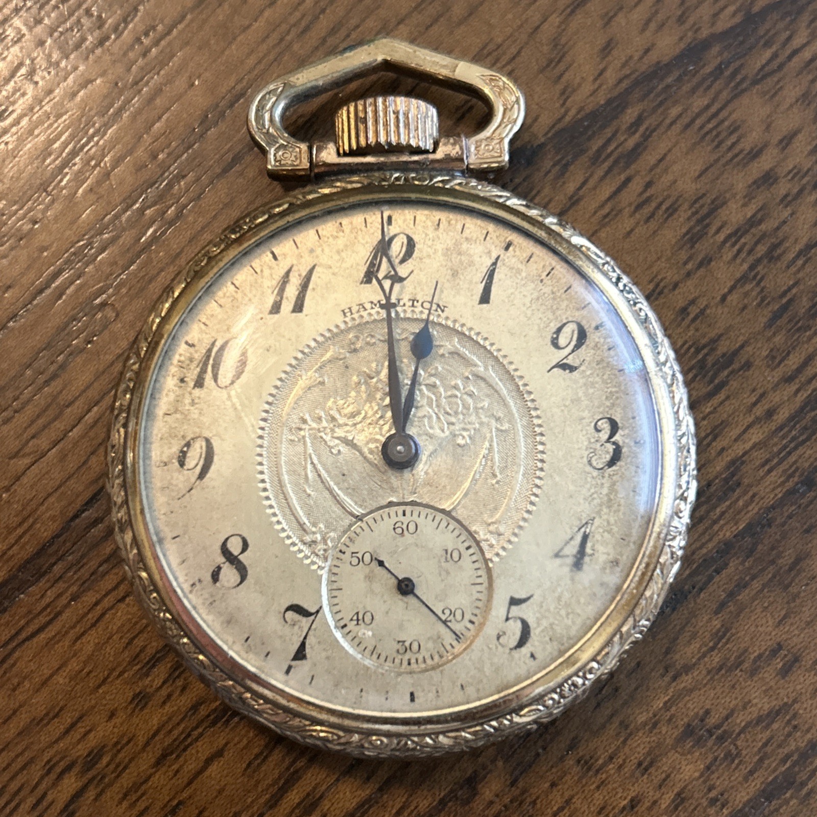 1919 Hamilton Watch Co Model 2 Grade 974 17 Jewels Size 16s Art Deco Dial/Case