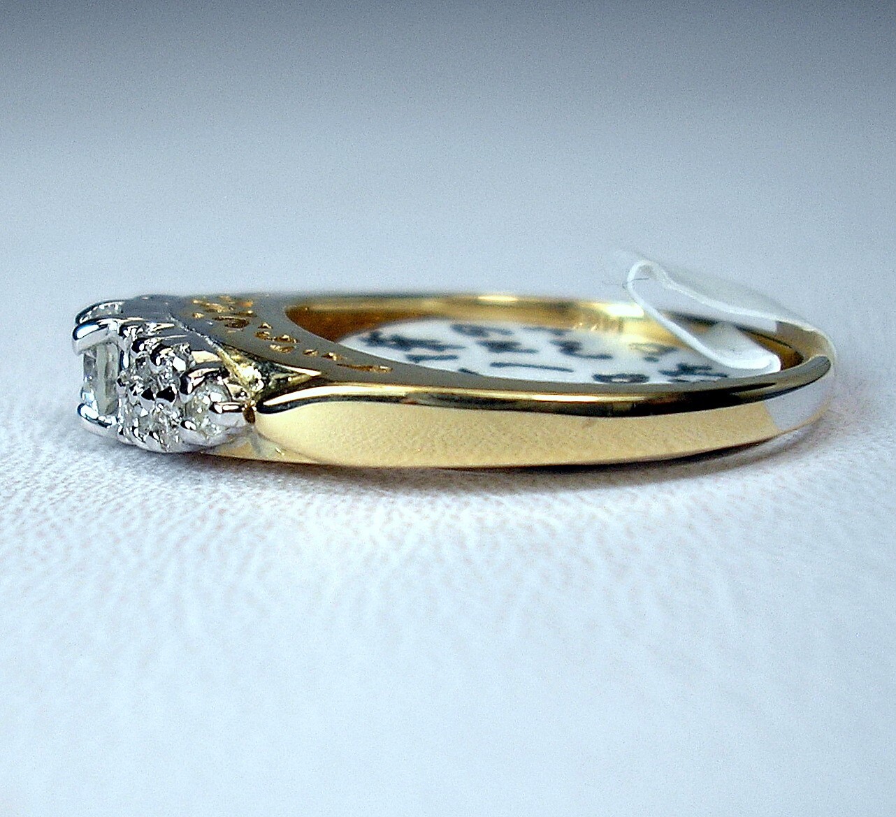 0.24 ct Round 0.43 cttw Natural Diamonds 14K Two-Tone Gold Ring Was $1,395 Video