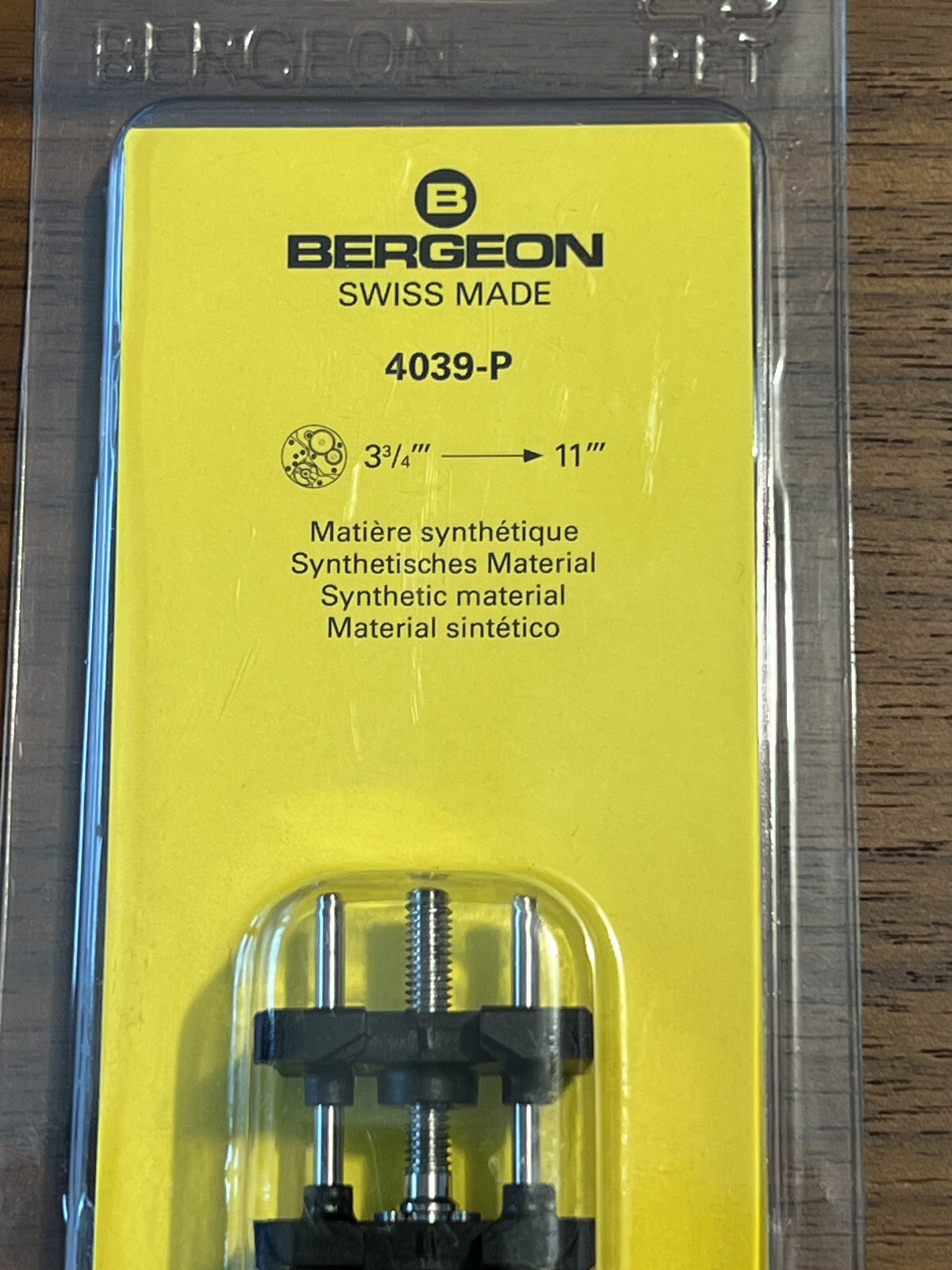 Bergeon 4039-P Extensible & Reversible Synthetic Movement Holder, Swiss Made