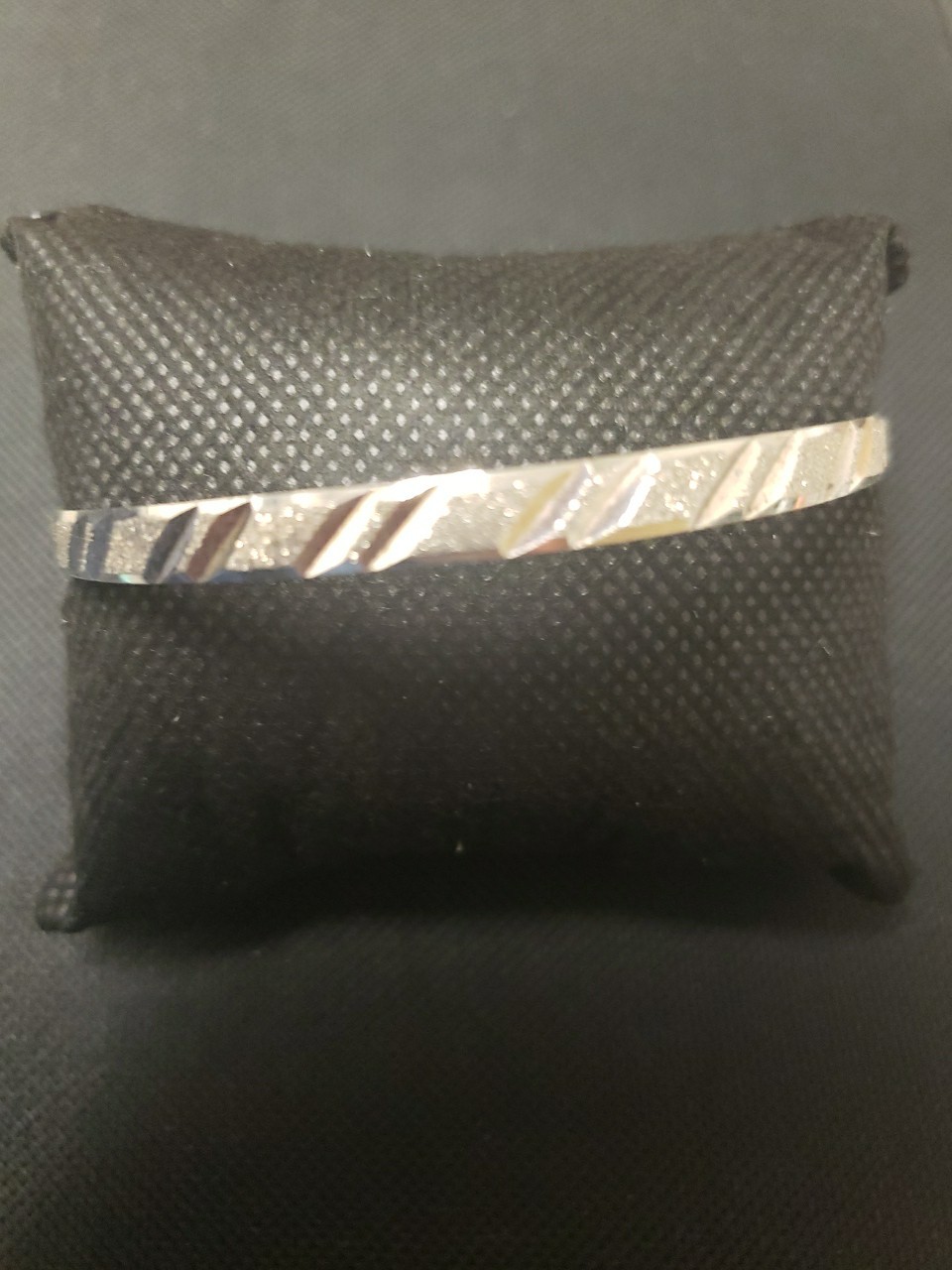STERLING SILVER GOLD & SILVER COLOR BANGLE BRACELET SIZE 8.5