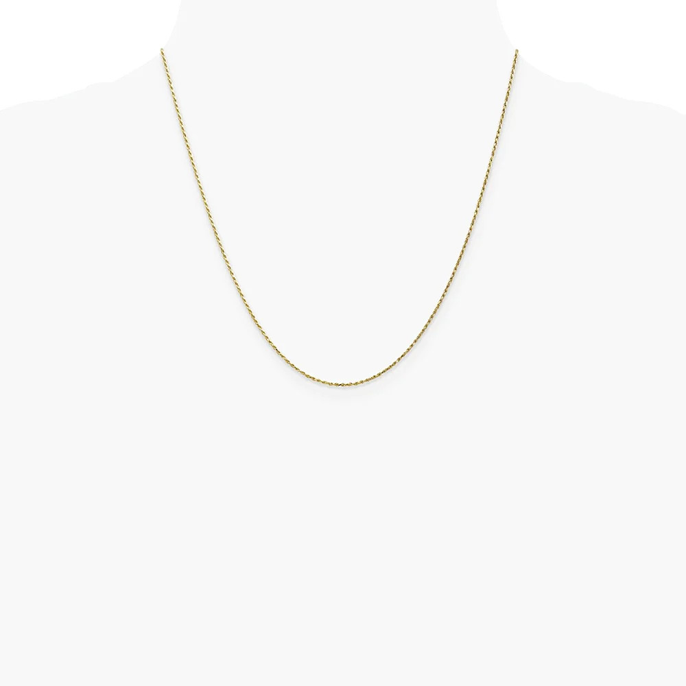 10K Yellow Gold .95mm Carded Cable Rope Chain Necklace 16″-24″