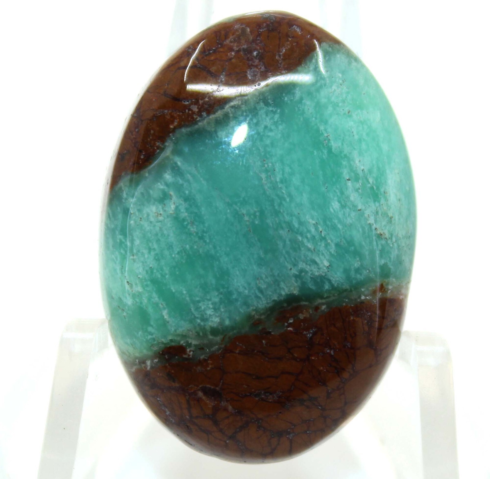 30.00 Cts Great Bio Chrysoprase Gemstone Oval Cabochon Loose Gemstone 22x19x6 mm