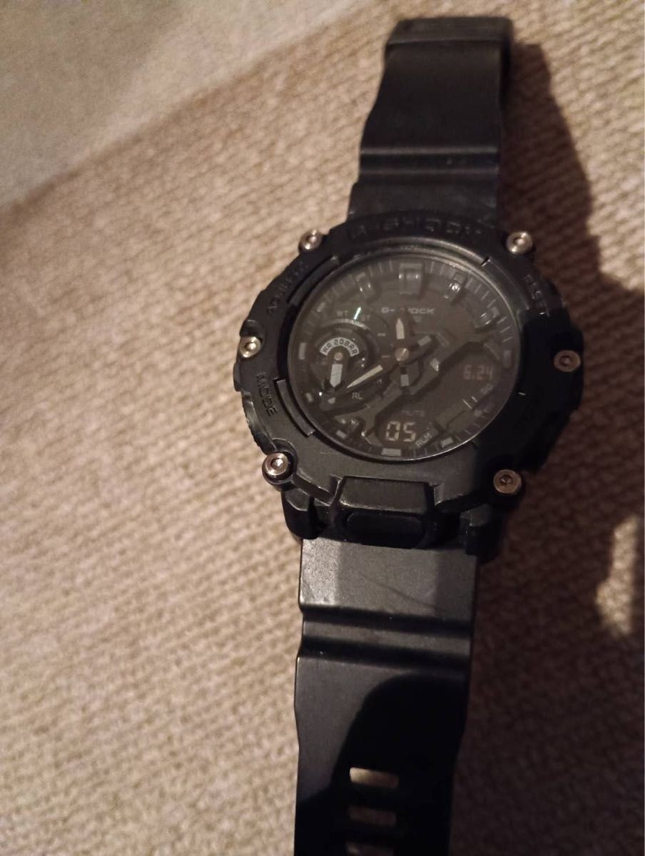 CASIO G SHOCK GA 2200BB Black Ana Digi Wristwatch Carbon