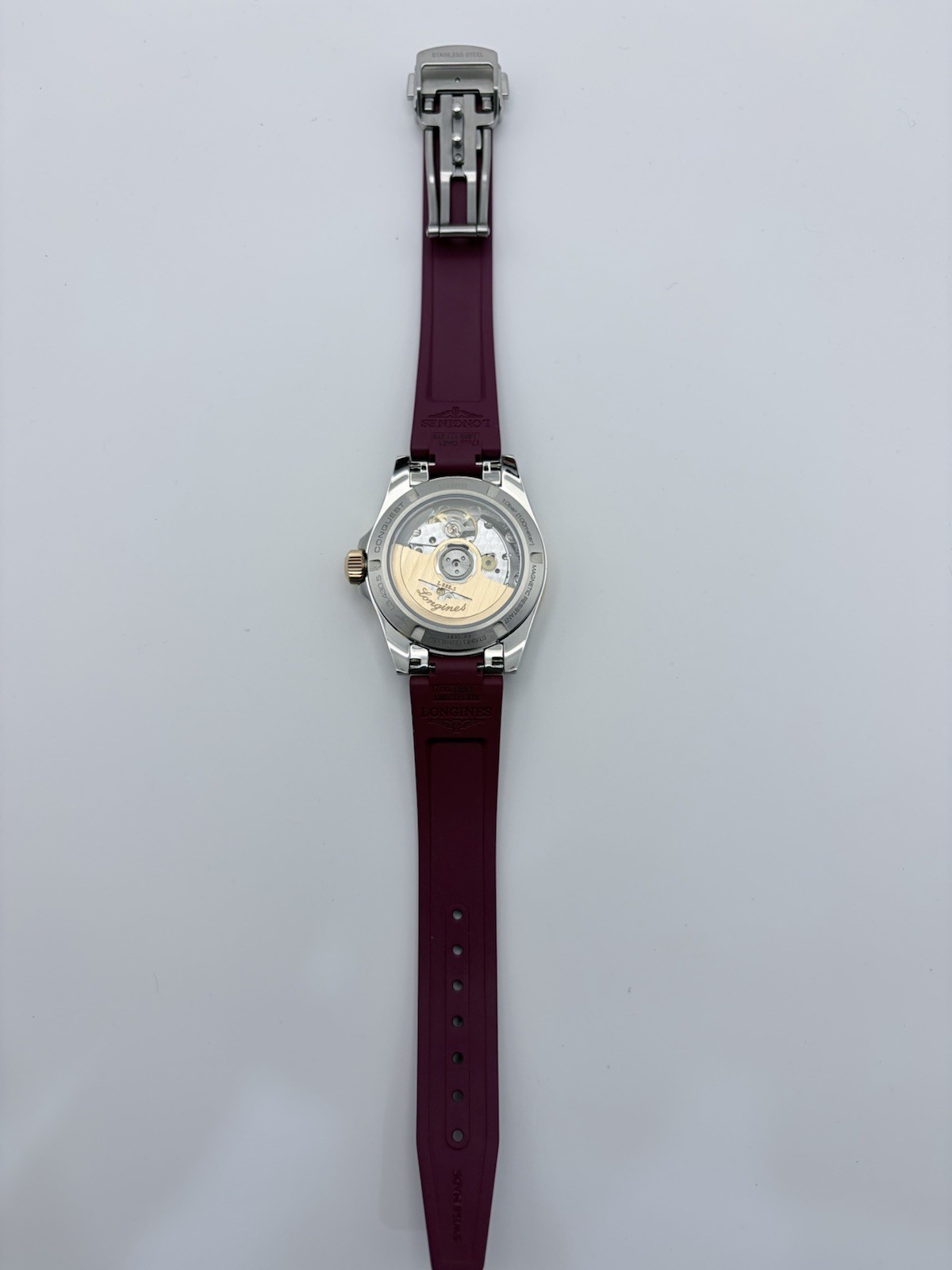 Longines Conquest Automatic Purple Dial Ladies Watch