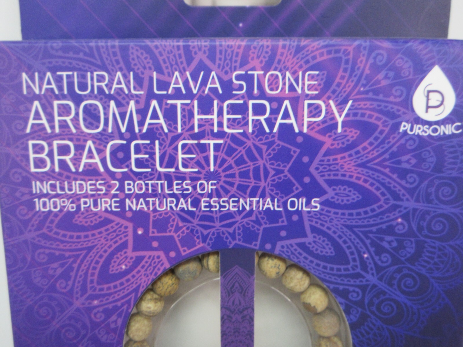 Natural Lava Stone Aromatherapy Bracelet Lavander & Peppermint Essentials Oils