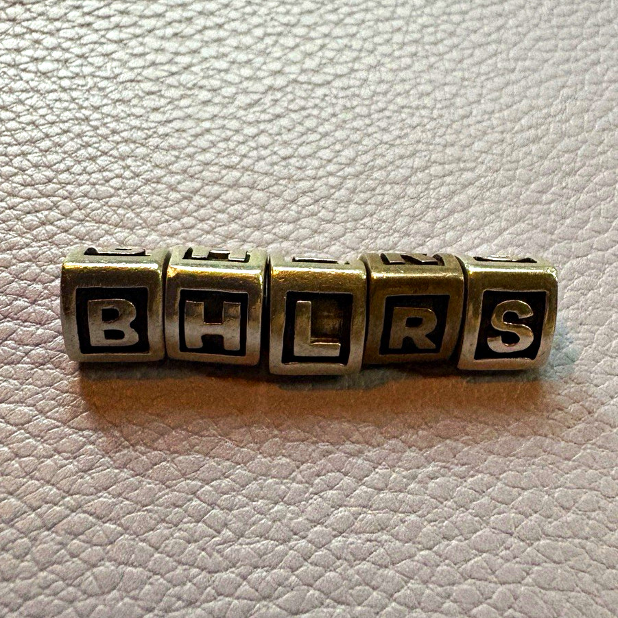 Authentic Pandora Alphabet Letter Charms B H L R S Lot 925 ALE Sterling Silver