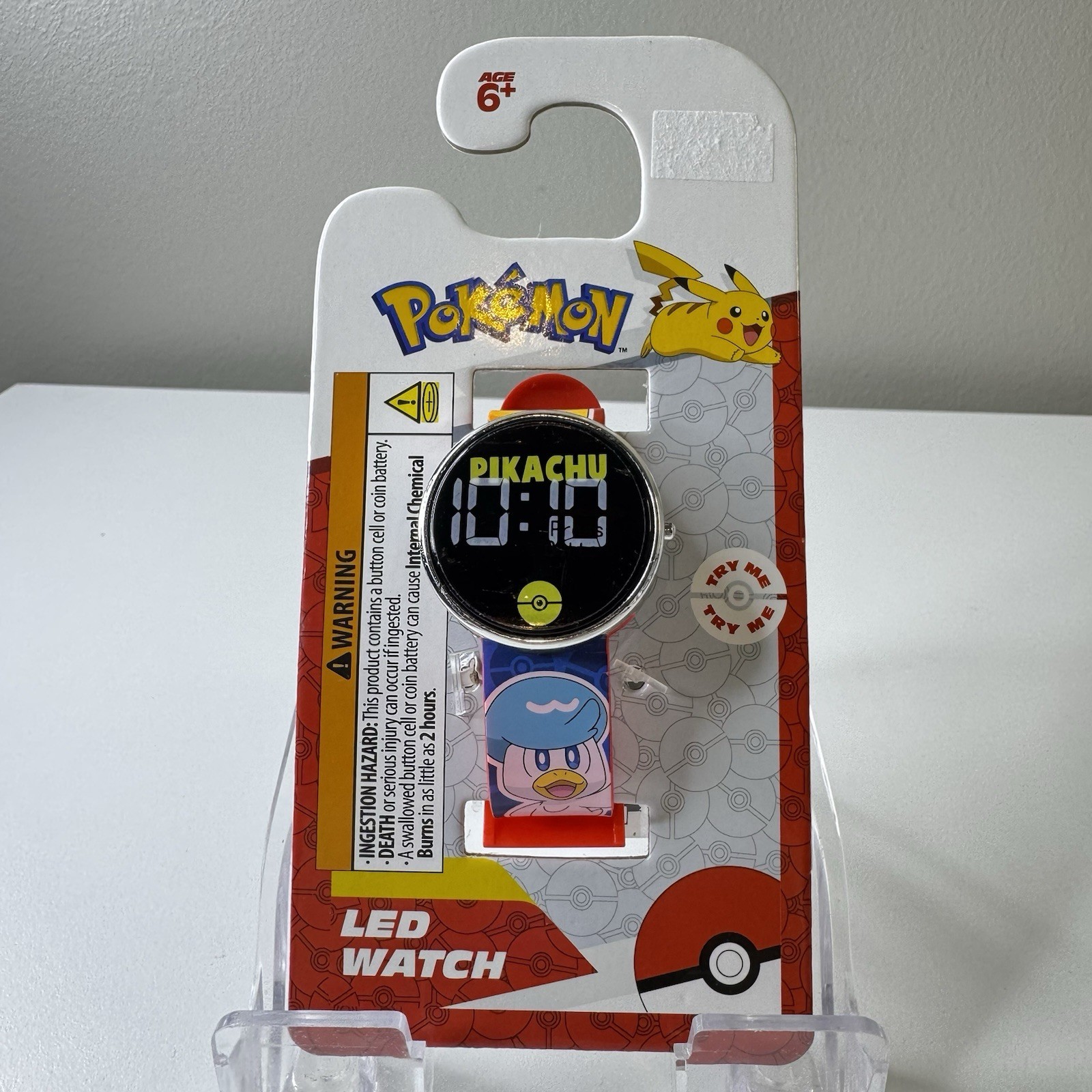Pokemon Pikachu LED Plastic Casual Watch Red/Blue POK4433FB 2025