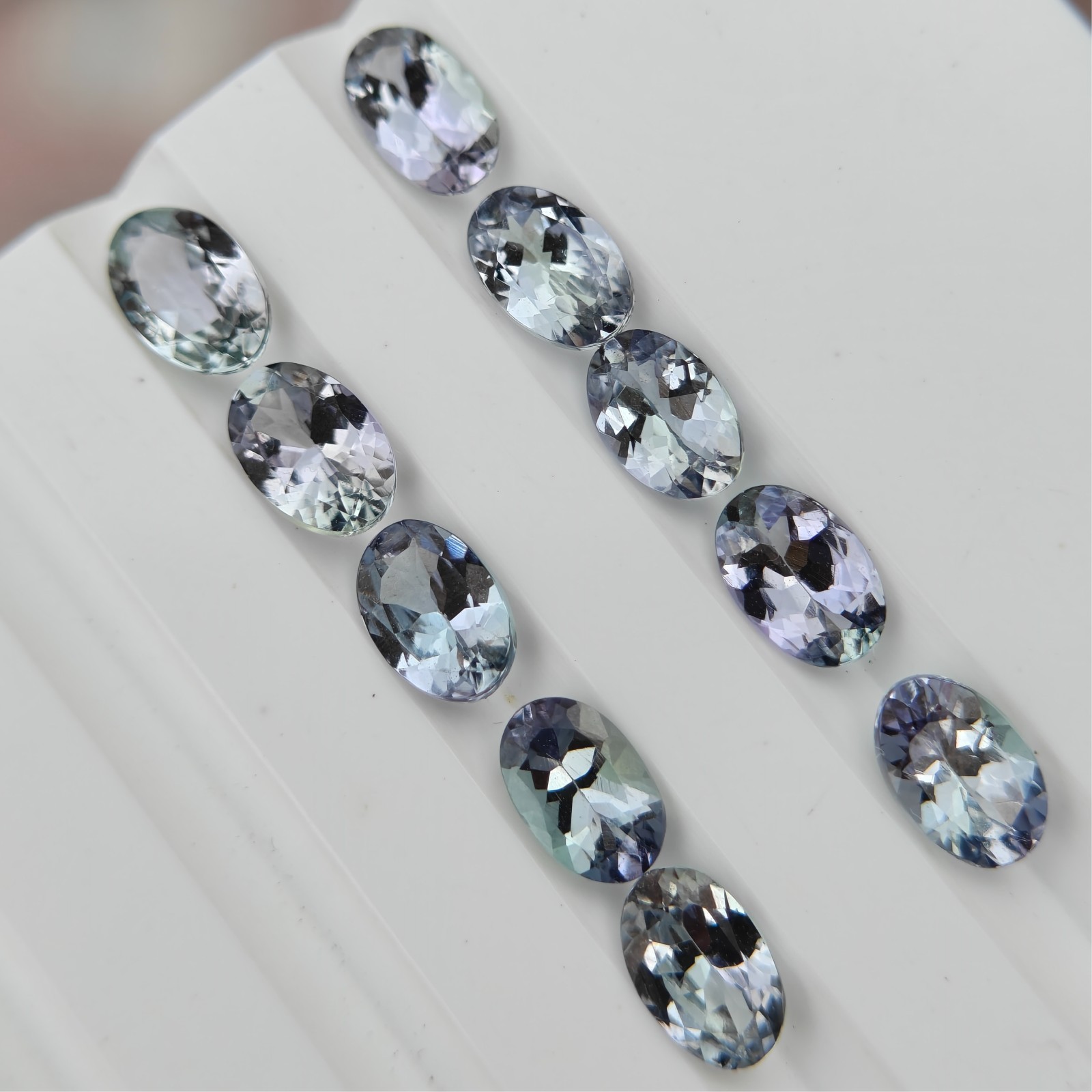 Bio Color 6x4mm Oval Zoisite Stone Lot 10 Pieces Layout Ideal For Jewelry