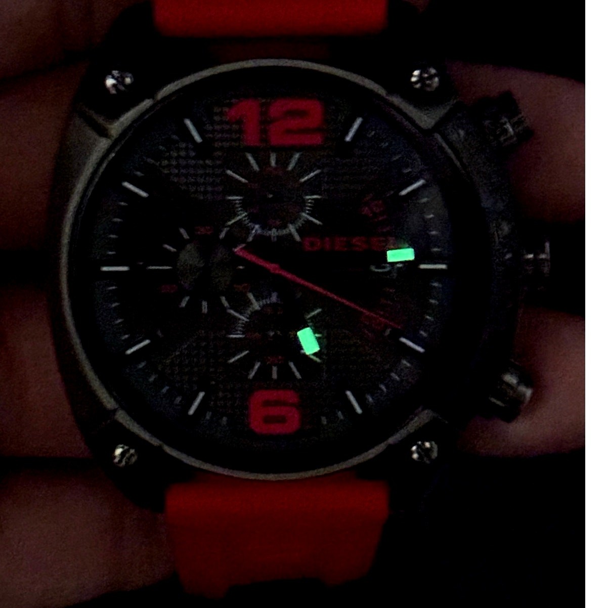 Diesel Overflow DZ4481 Chronograph Red Silicone 55mm Men’s Watch