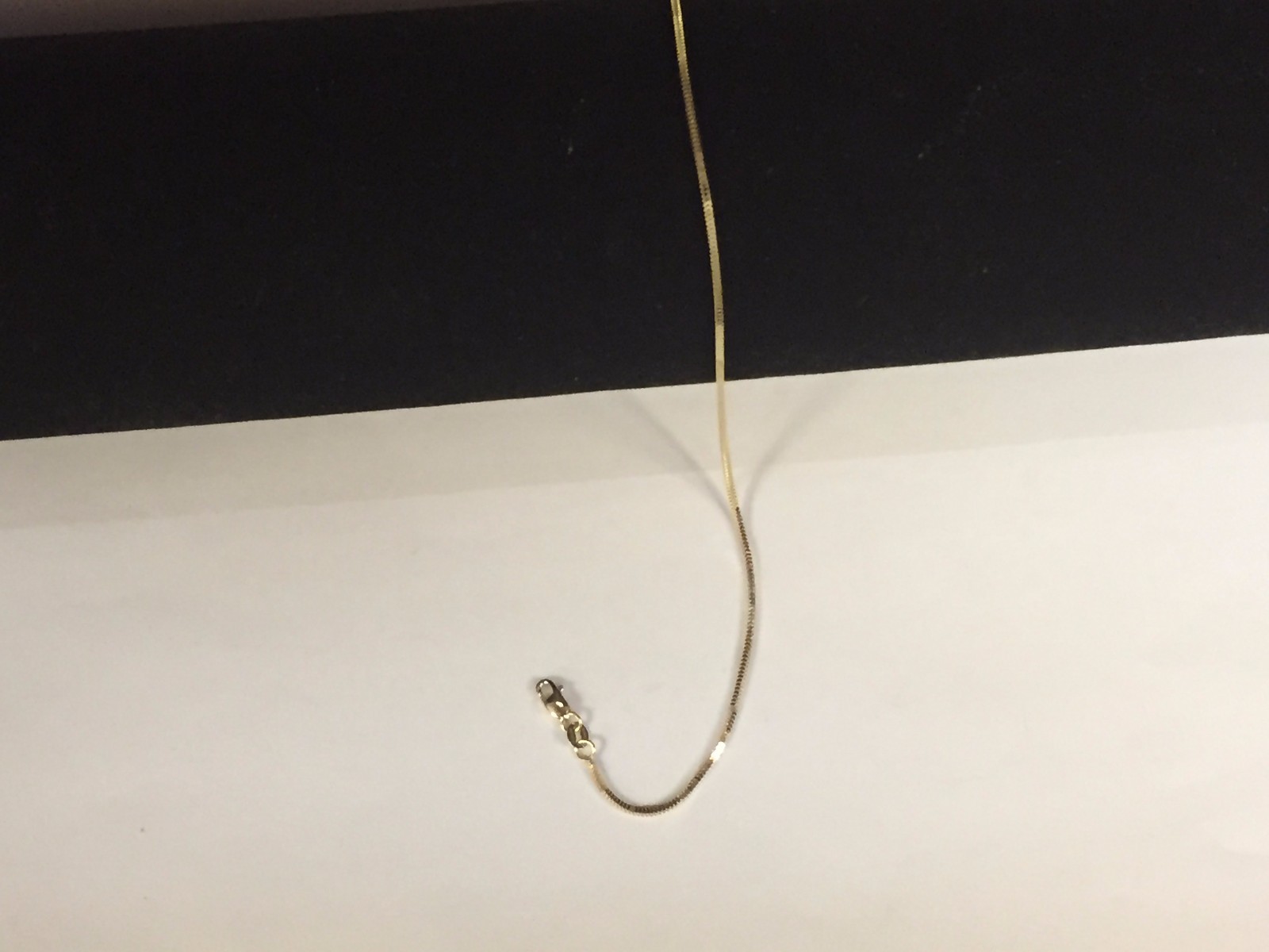 14k Yellow Gold 16″ MILANO Snake Pendant Chain Necklace 2 gram 1.3 MM ICE