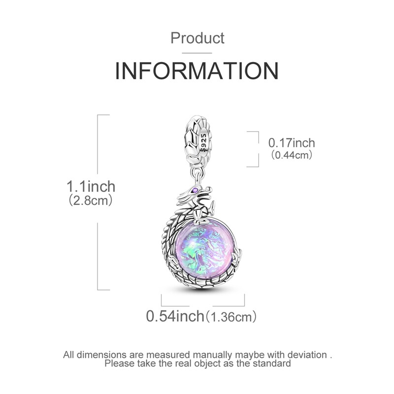 MULA 100% Sterling Silver CZ Charm Mysterious Purple Series Fit Women Bracelet