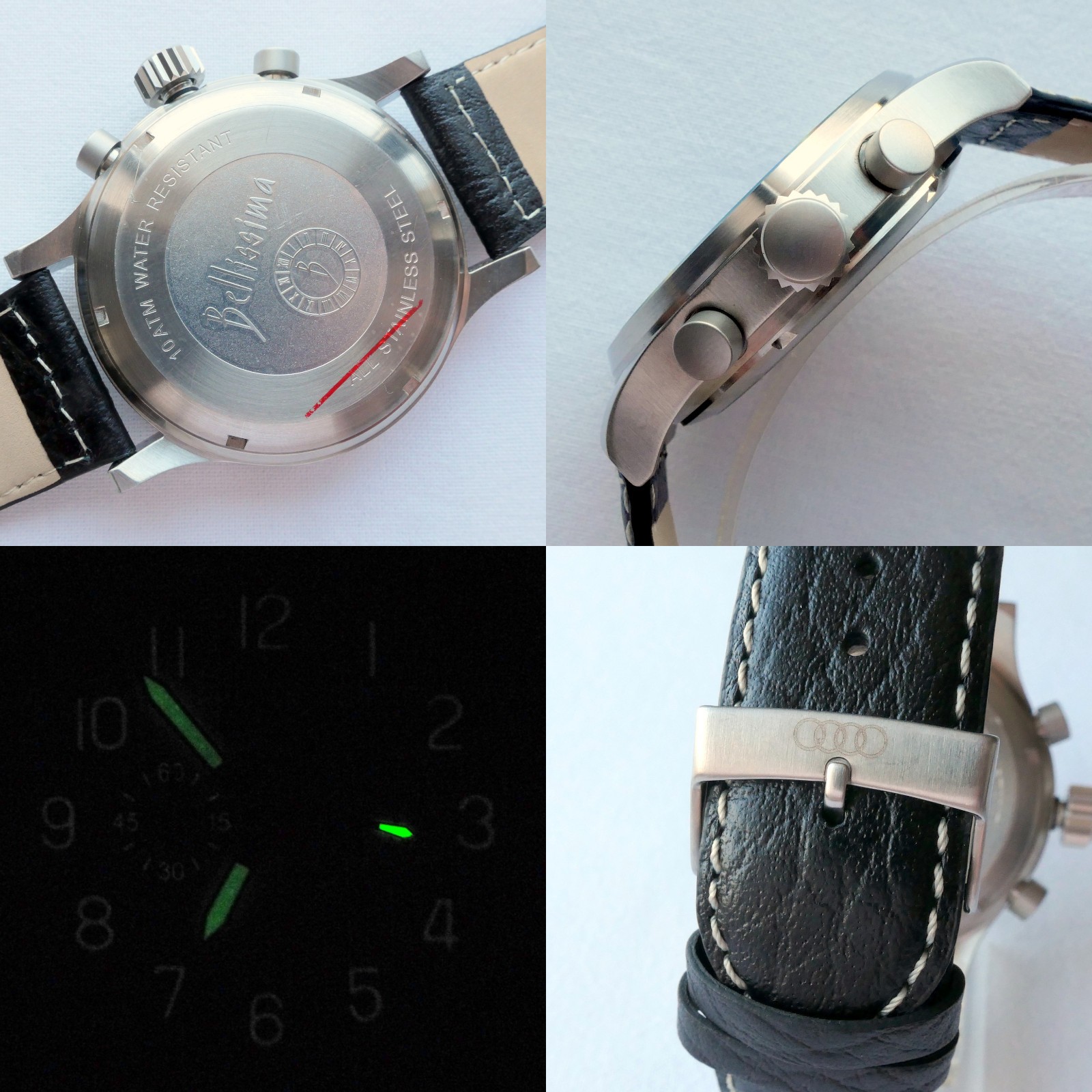 Audi RS S Motorsport Racing Pilot Car Accessory Driver Sport Chronograph Watch