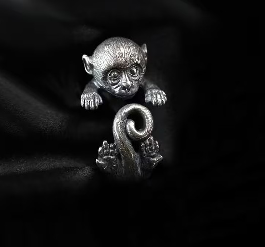Monkey silver wrap ring