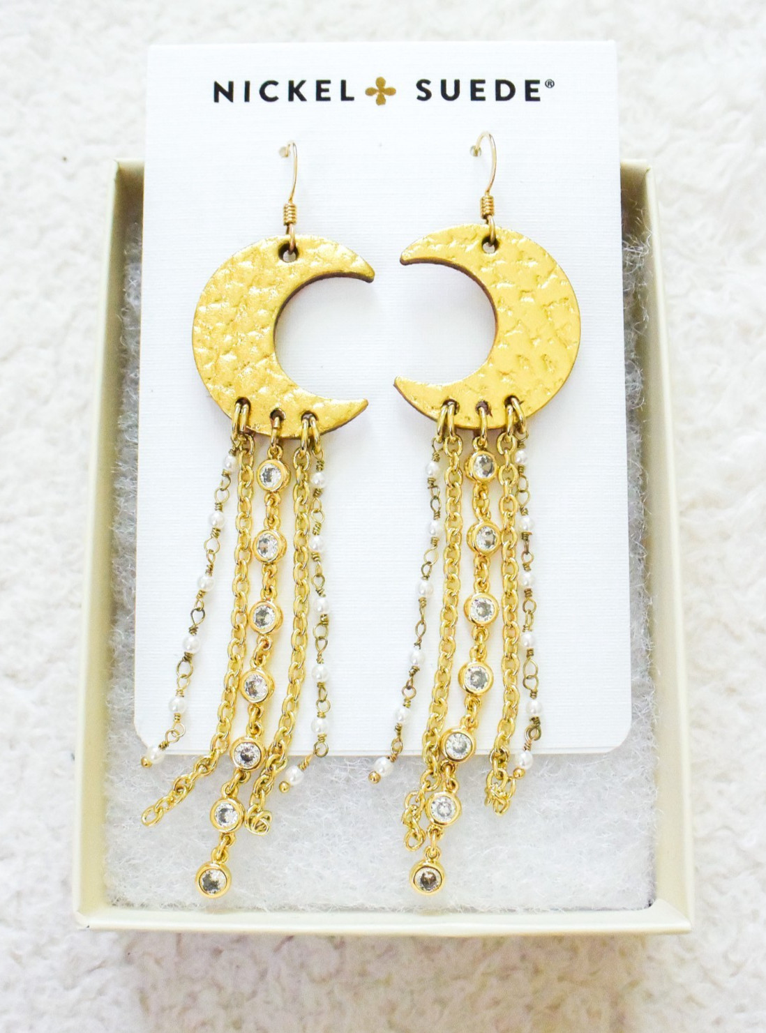 *Nickel & Suede* Hammered Gold Athena Earrings – NEW! – HTF!