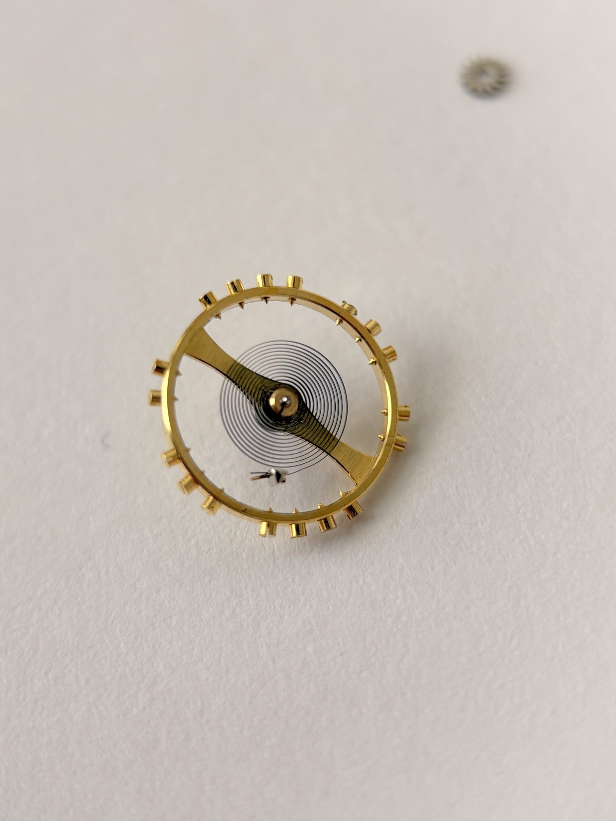 Jaeger LeCoultre Cal 814 Memovox Alarm Movement Part Balance Fork Barrel Wheel 2