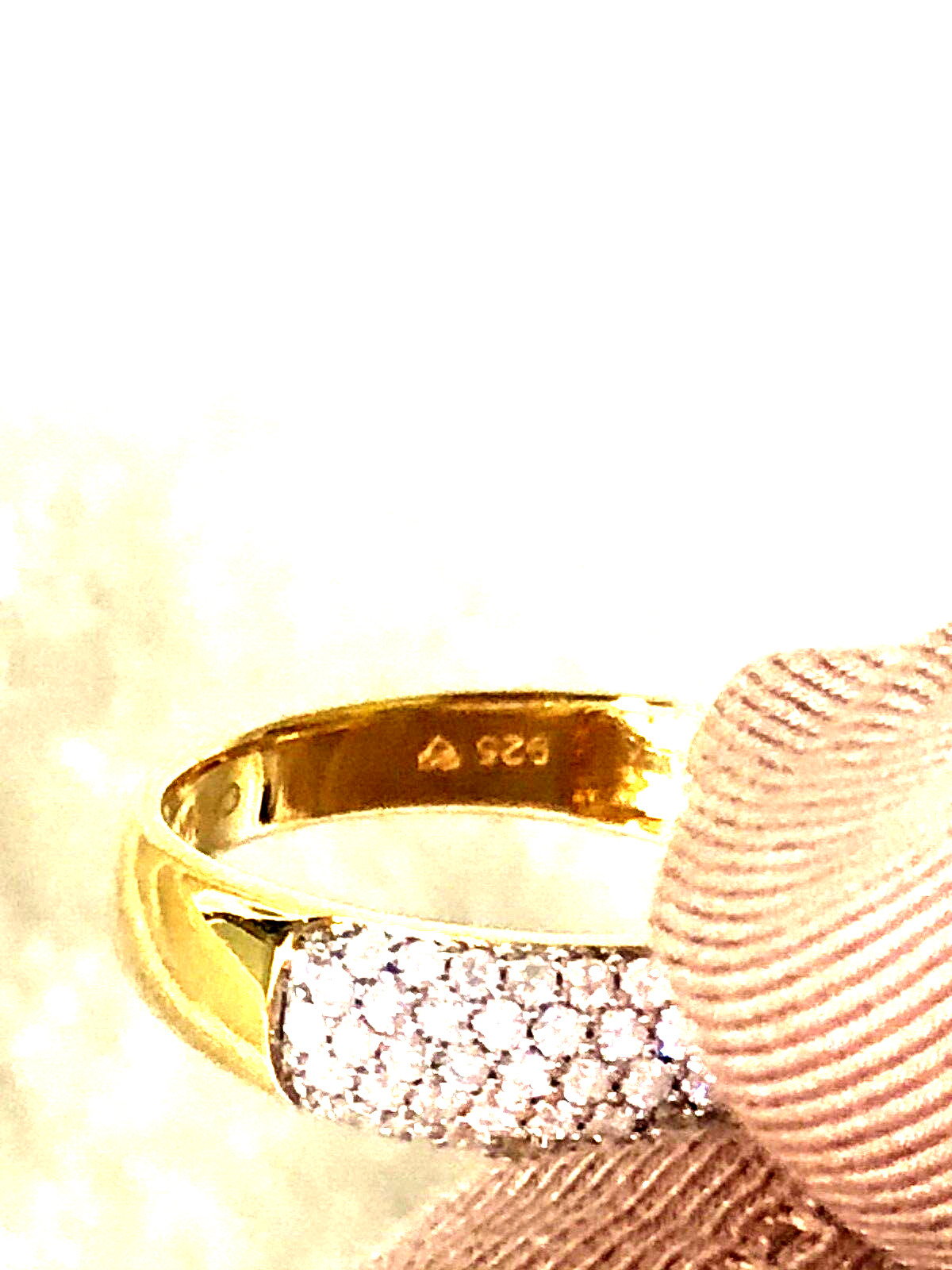 AFFINITY DIAMONDS 0.75cttw BAND RING, 14K YELLOW GOLD-PLATED SS, SZ 8 (M4531-24)