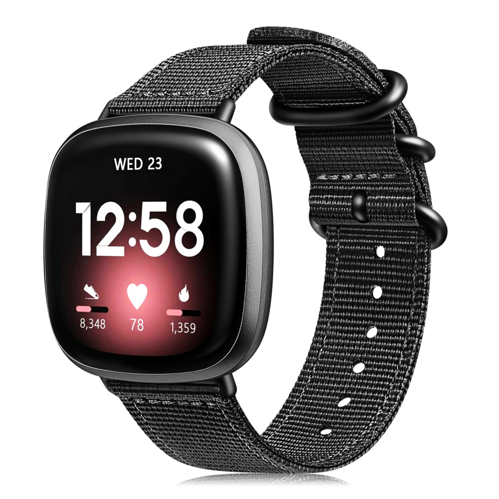 Band for Fitbit Versa 3 / Fitbit Sense Soft Woven Nylon Sport Replacement Strap
