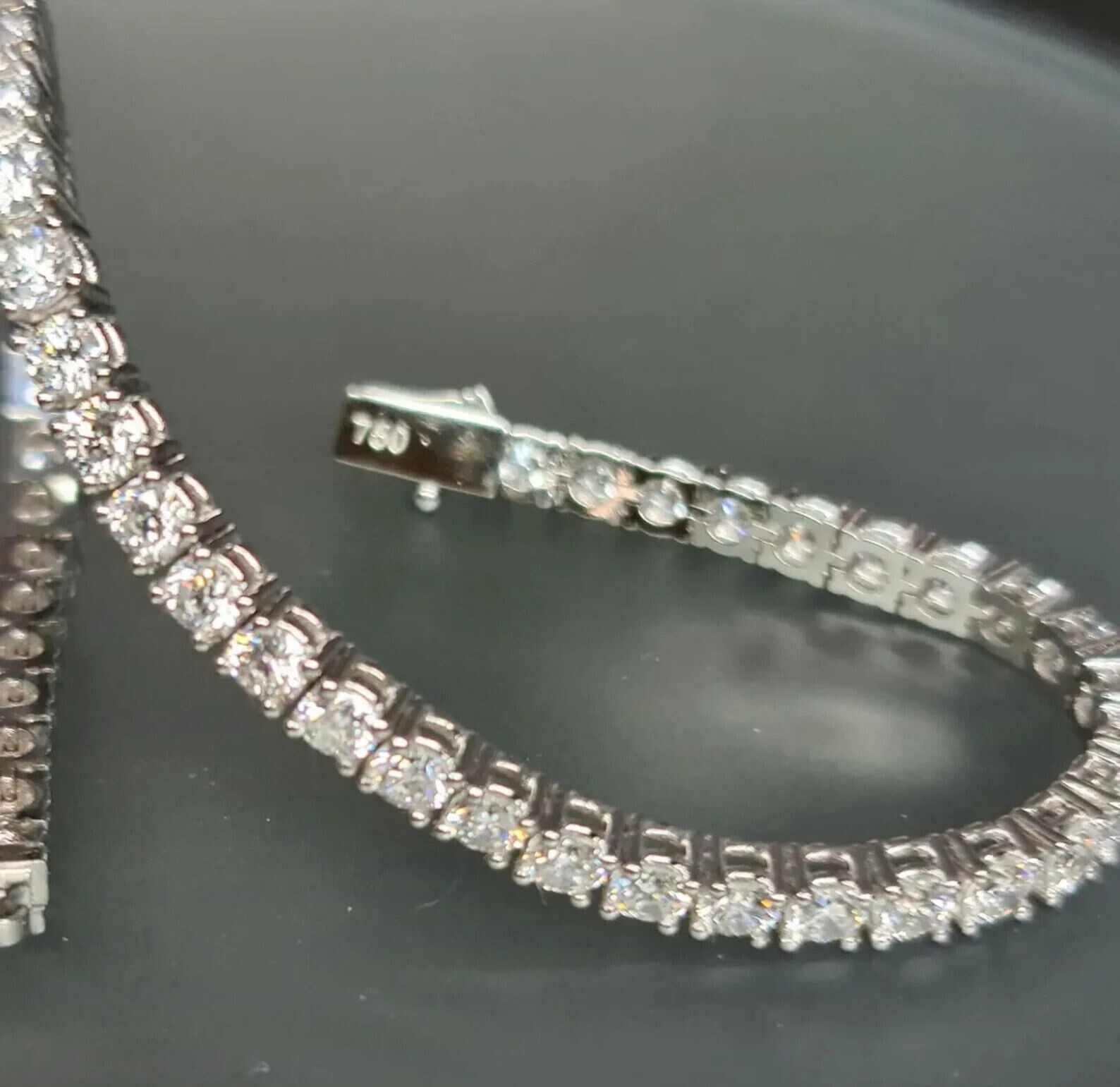 5.50Ct Round GH/SI-I2 Natural Diamond 14K White Gold Beautiful Tennis Bracelet