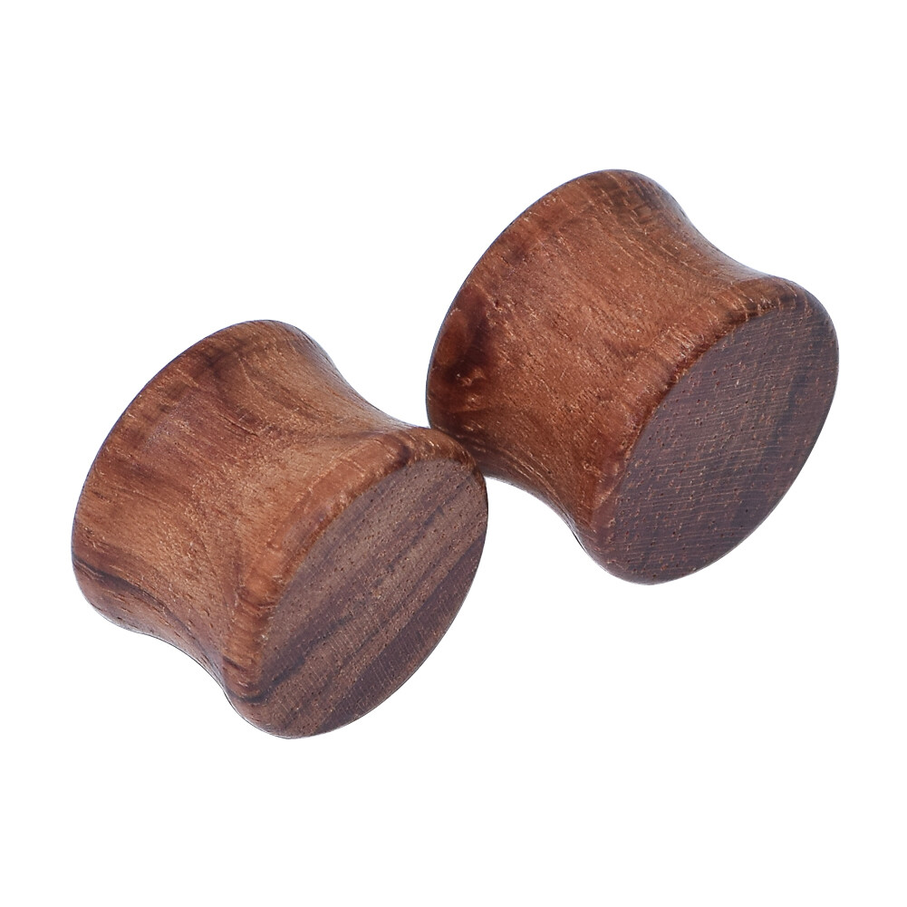 1-2Pair Wood Ear Plug Flesh Tunnels Wooden Ear Gauges Stretcher Expander Plugs