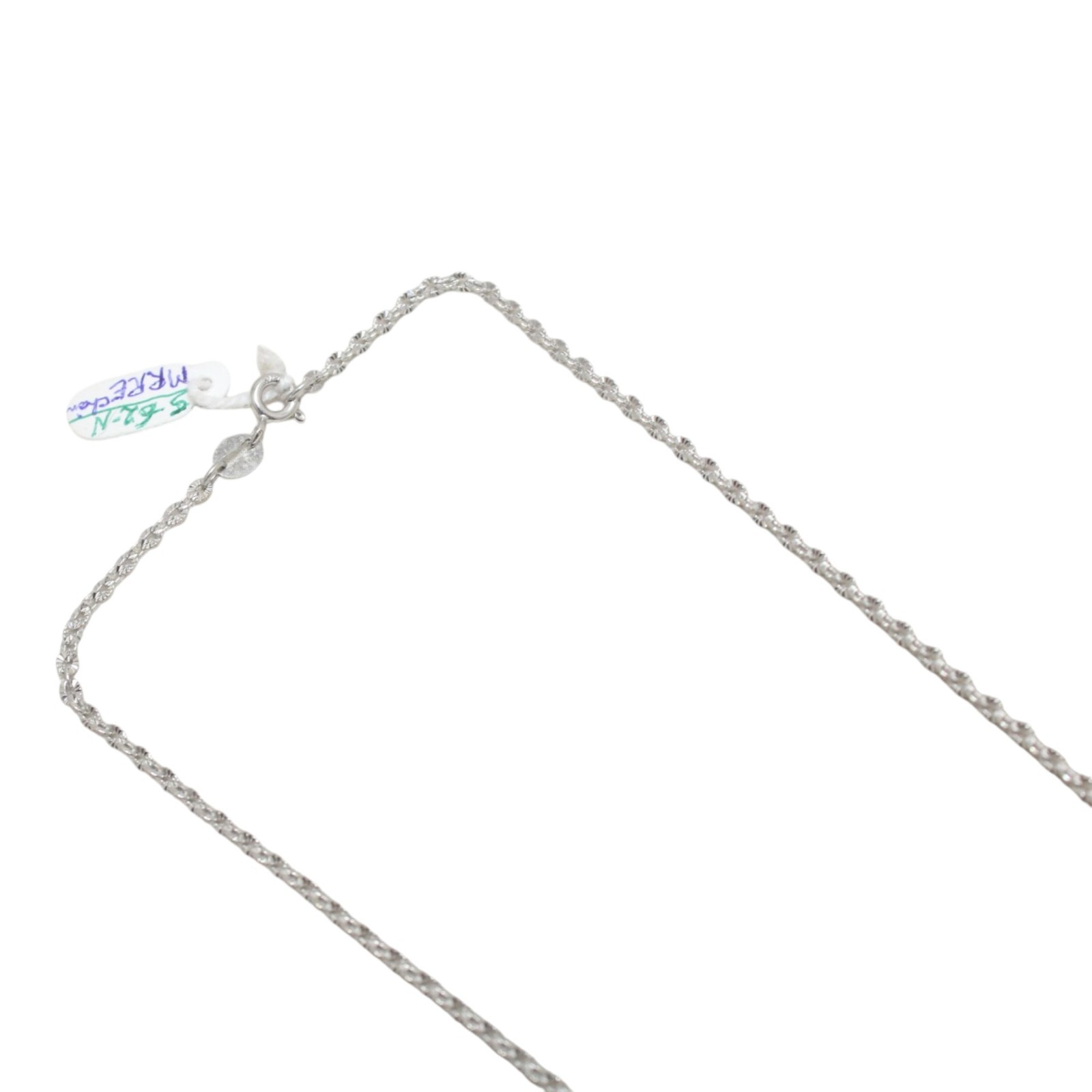 925 Sterling Silver Link Chain 18.0″ Handmade Single Piece Unisex Strong M0124