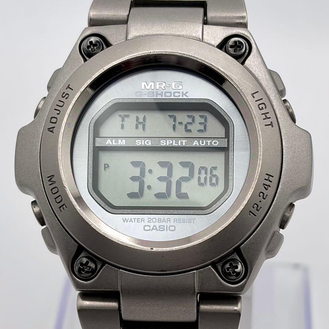 Casio MR-G Jazzy Full Titanium Grey Digital Watch Japan New Battery 0714561