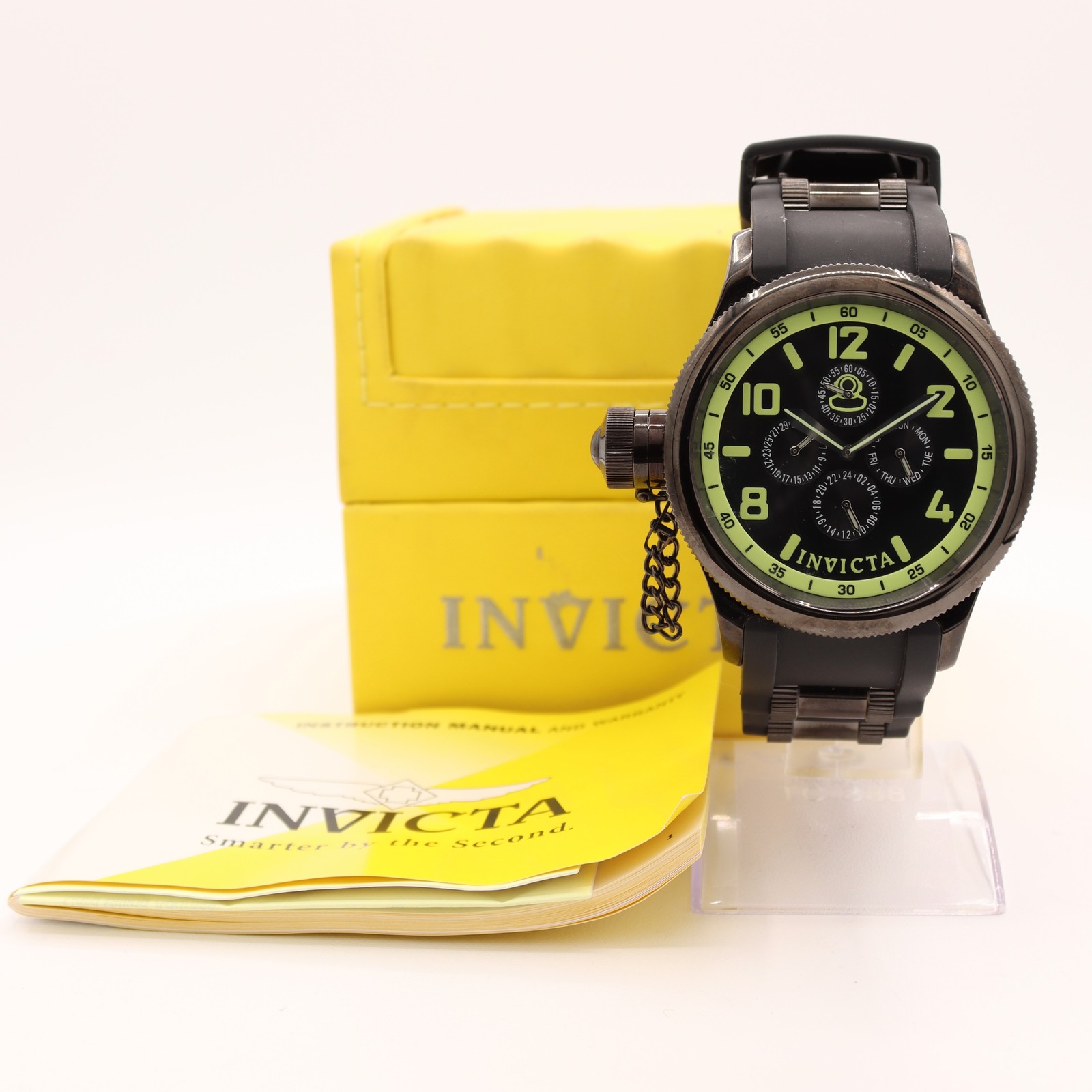 NOS 49mm Invicta 1805 Russian Diver Men’s Quartz Wristwatch Japan PVD Coated