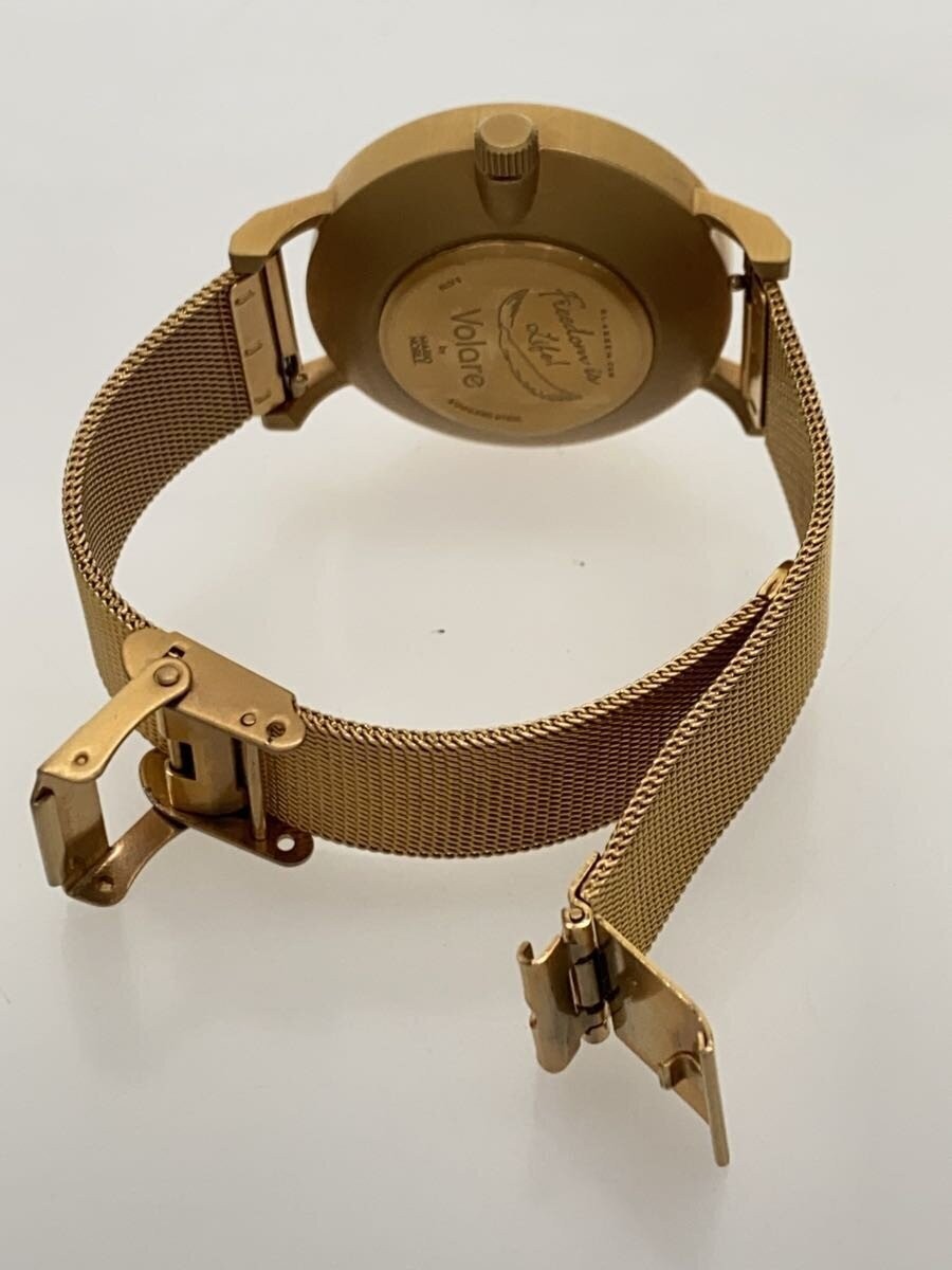 KLASSE14 Quartz Analog SS Gold Mens Watch Excellent JAPAN