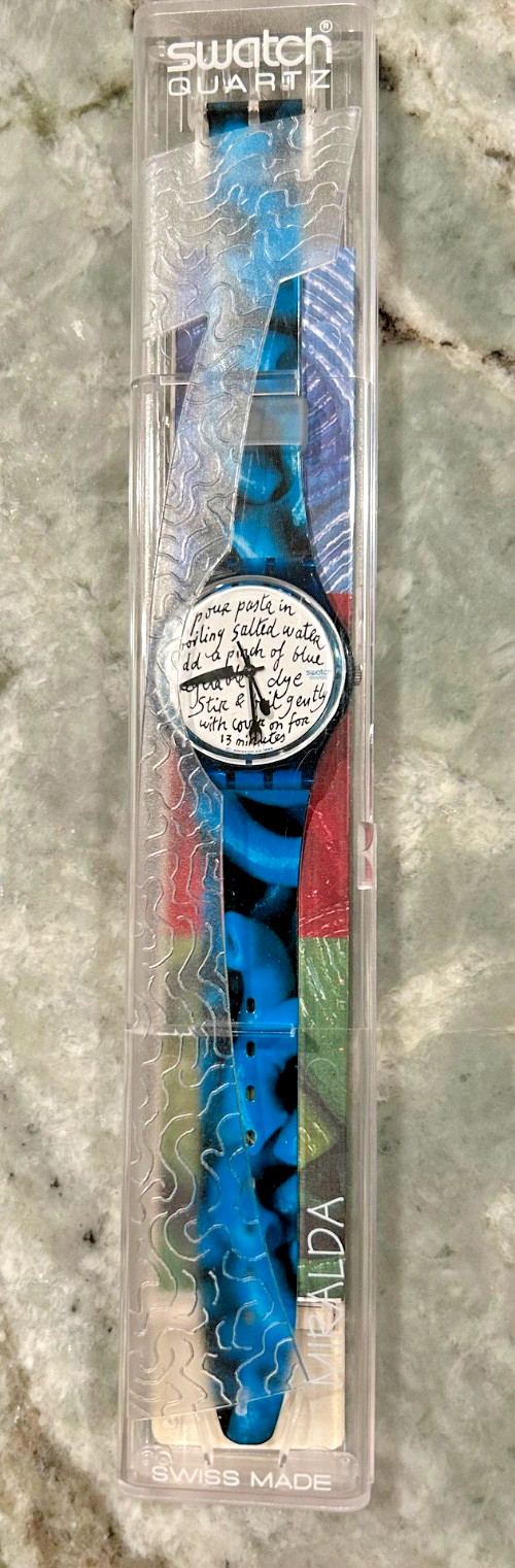 Swatch – Blue Pasta – GG138 – 1995 – Original Art Box – Art – Gent
