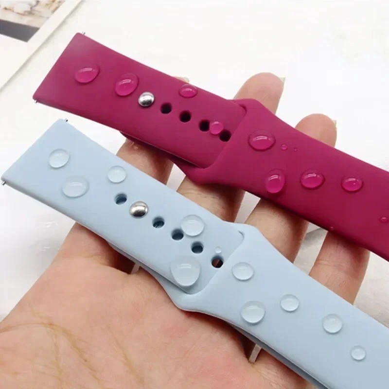 20mm 22mm Silicone Watch Band for Amazfit GTR GTS Bip Sport Strap