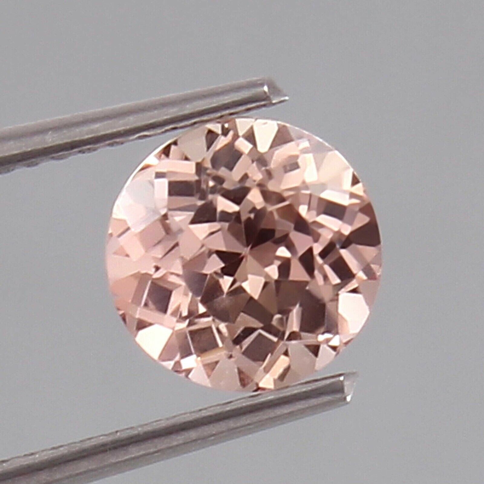 Natural Ceylon Padparadscha Sapphire Certified 5.5 Ct ROUND Cut Loose Gemstone